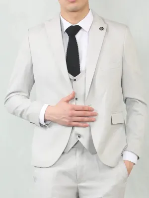 3 Piece Suit Tailored Fit Wedding Prom Formal Textured