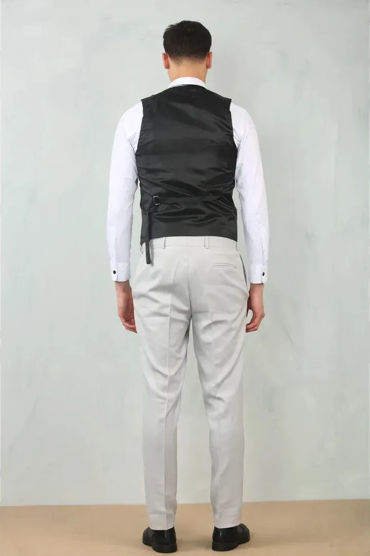 3 Piece Suit Tailored Fit Wedding Prom Formal Textured