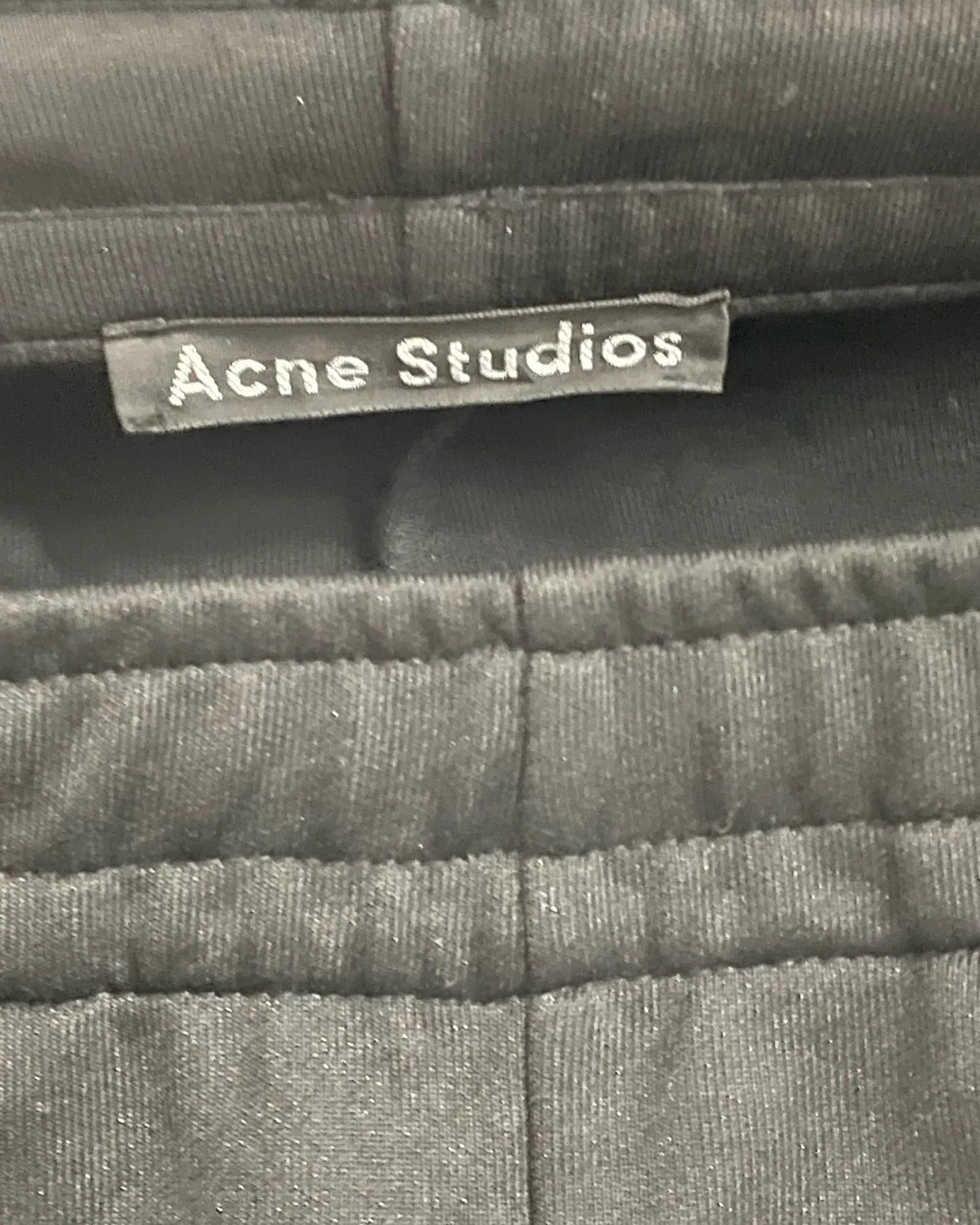 Acne Studios Norwich Face Track Pants in Black Polyester