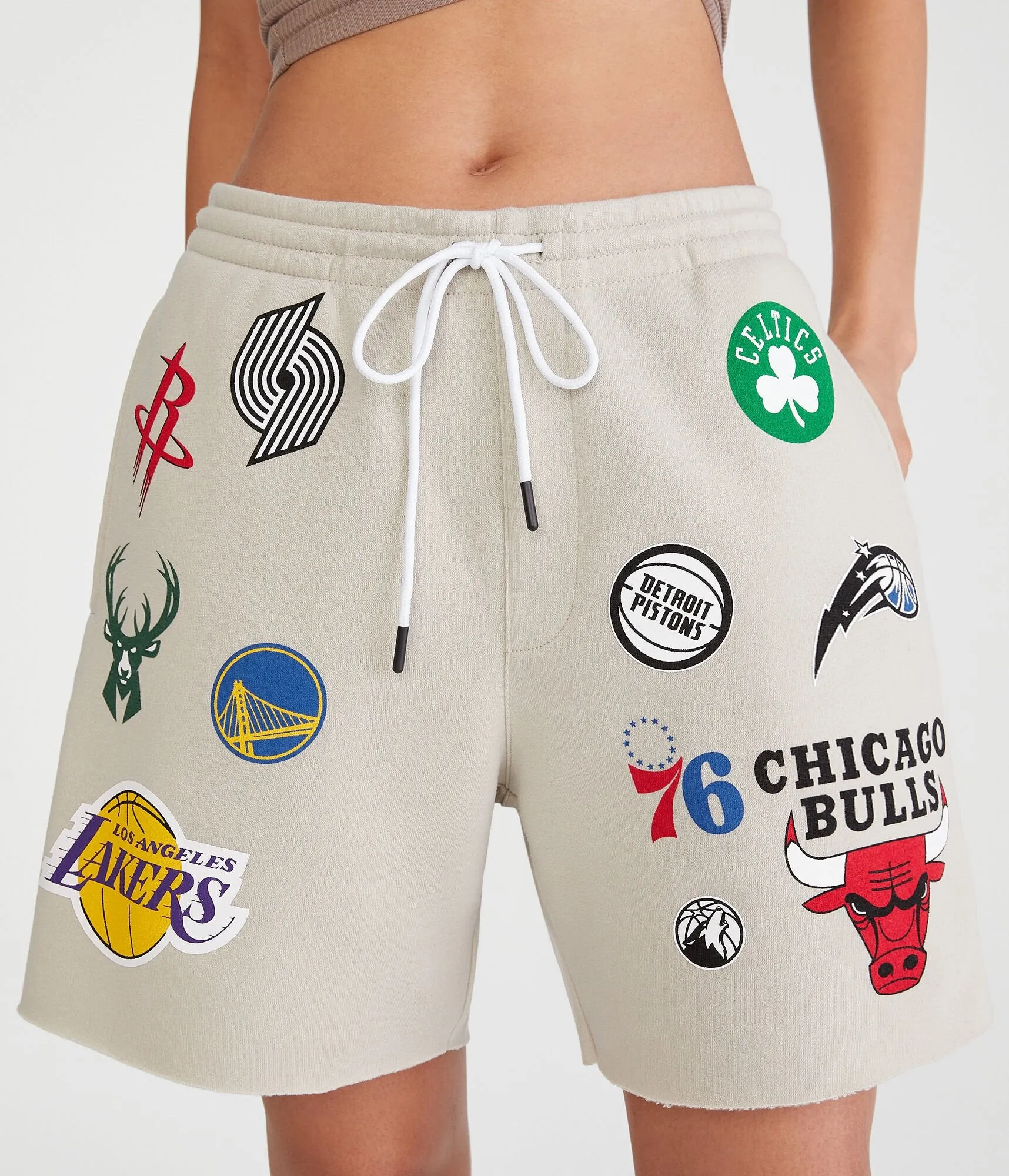 Aeropostale Nba Team Logos Fleece Shorts 6"