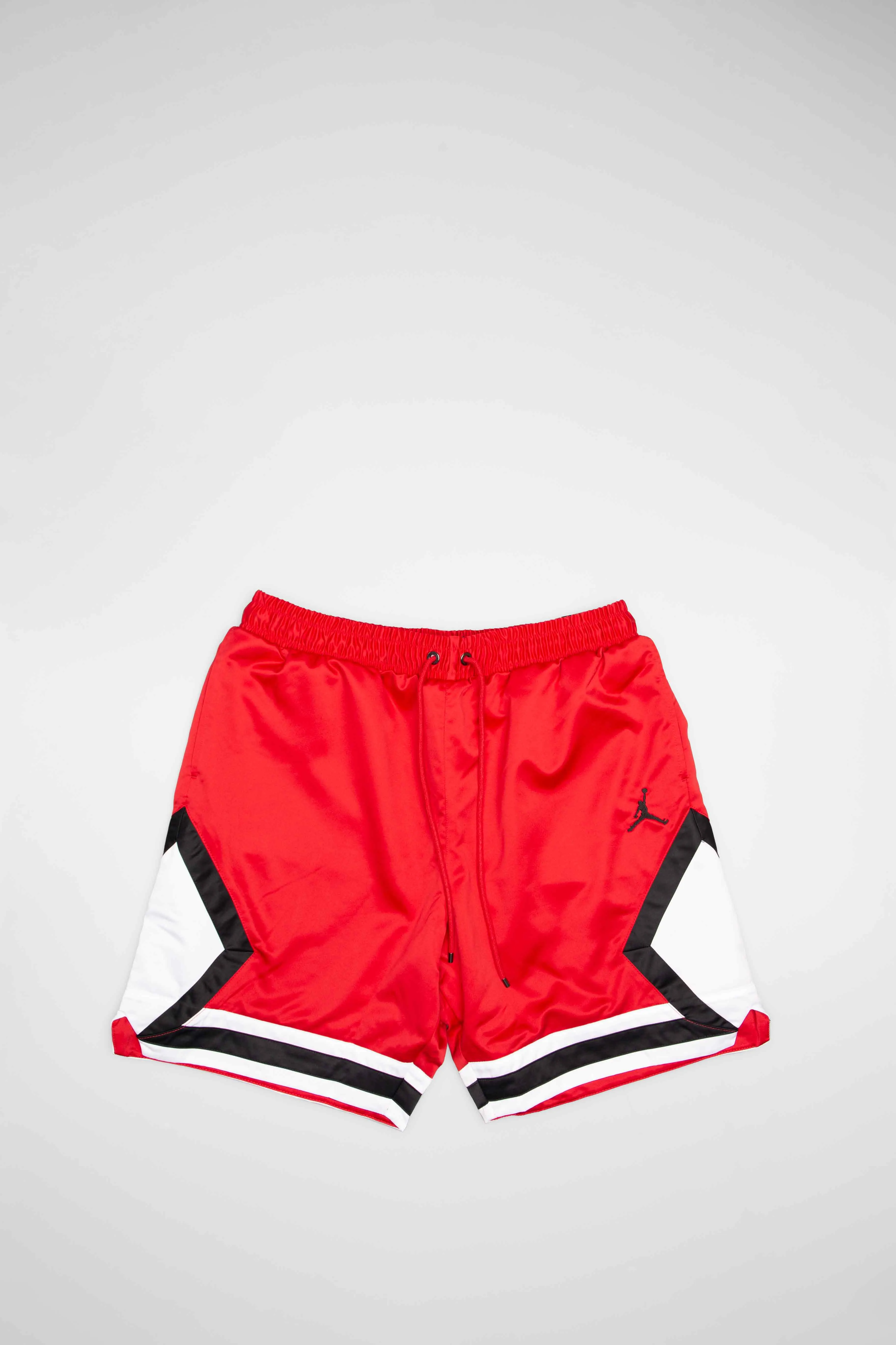 Air Jordan Satin Diamond Mens Shorts - Gym Red/White/Black