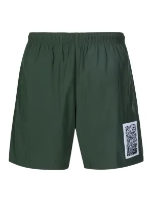 Alexander McQueen embroidered-logo swim shorts