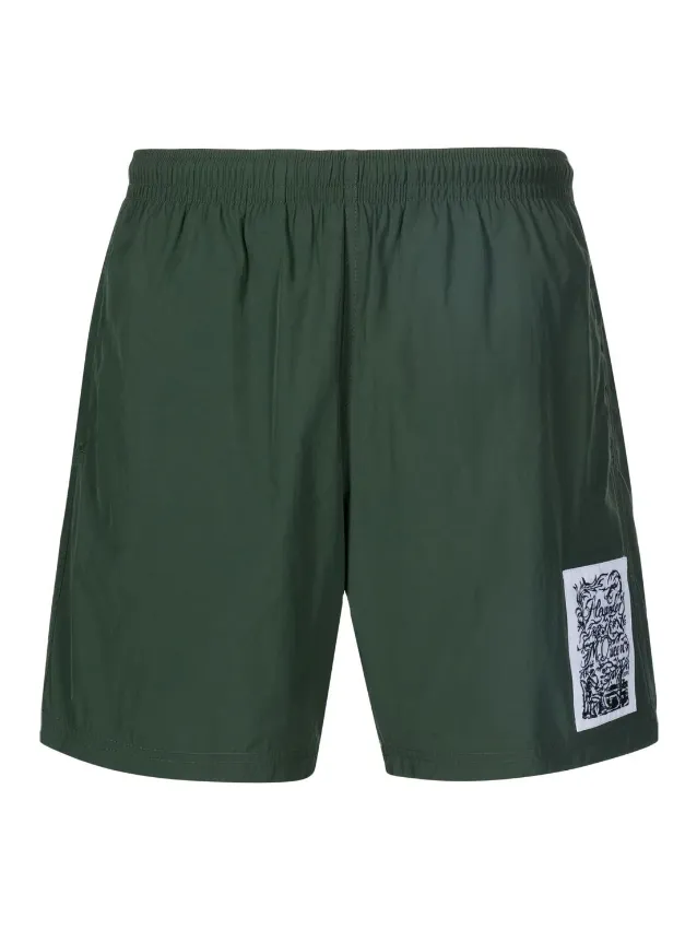 Alexander McQueen embroidered-logo swim shorts