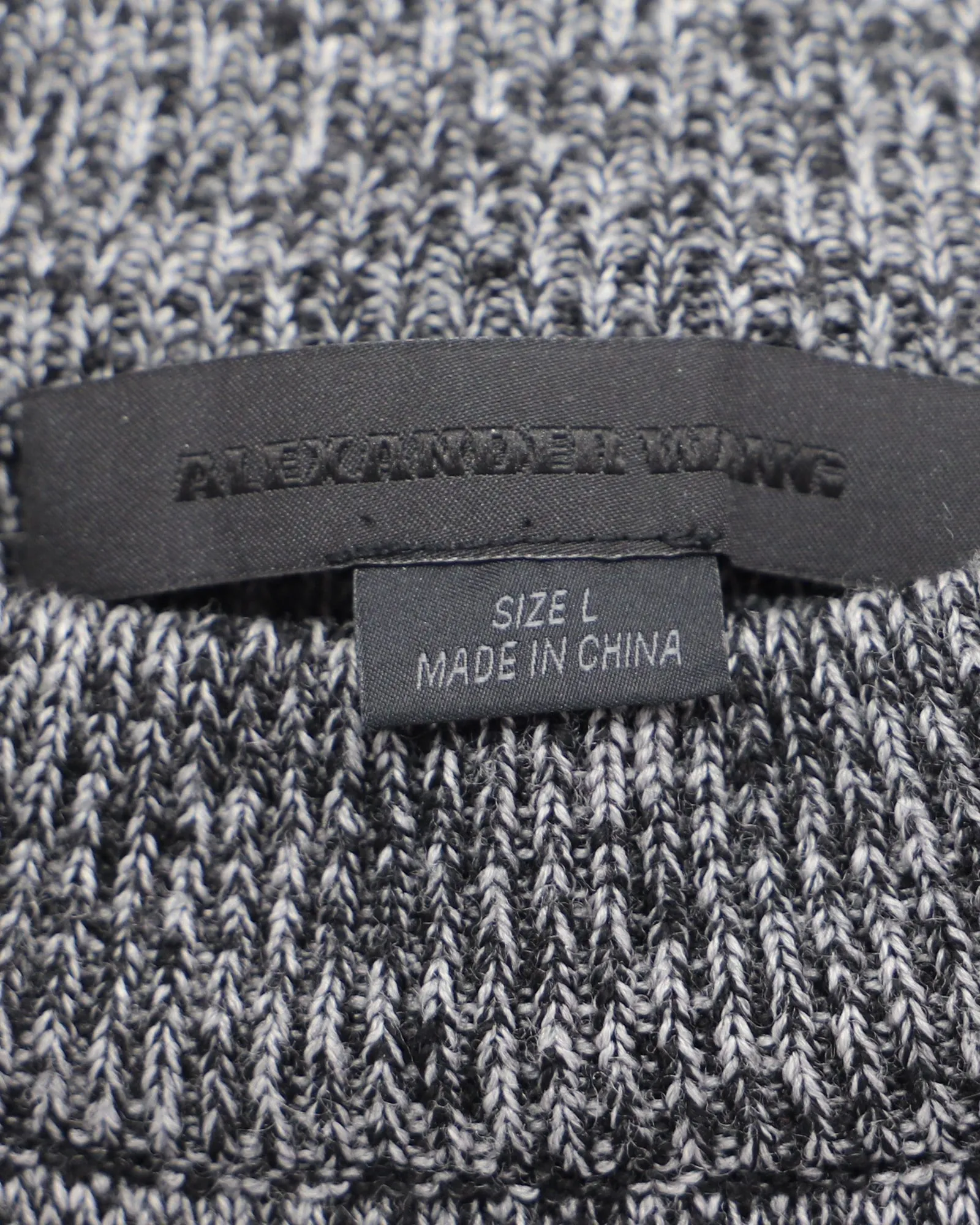 Alexander Wang Fair Isle Sweater in Grey Wool