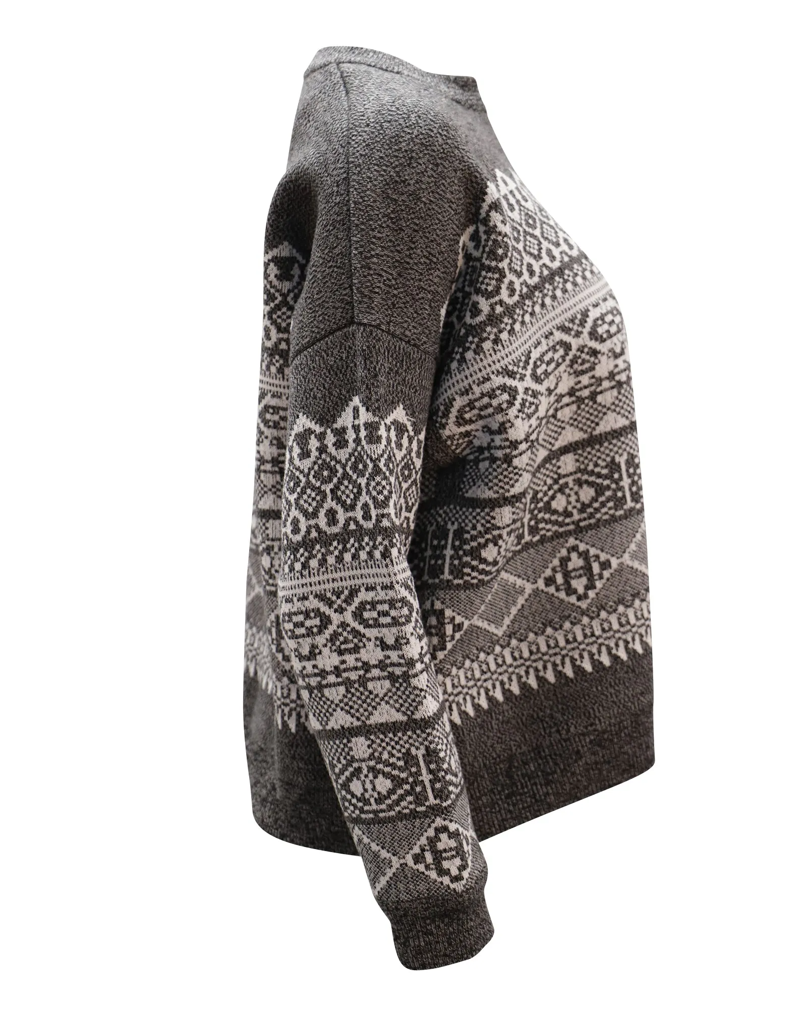 Alexander Wang Fair Isle Sweater in Grey Wool