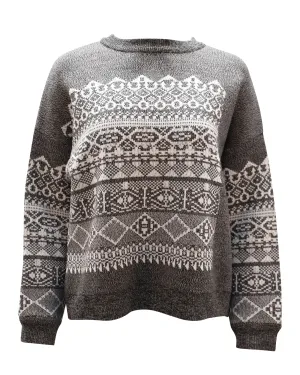 Alexander Wang Fair Isle Sweater in Grey Wool