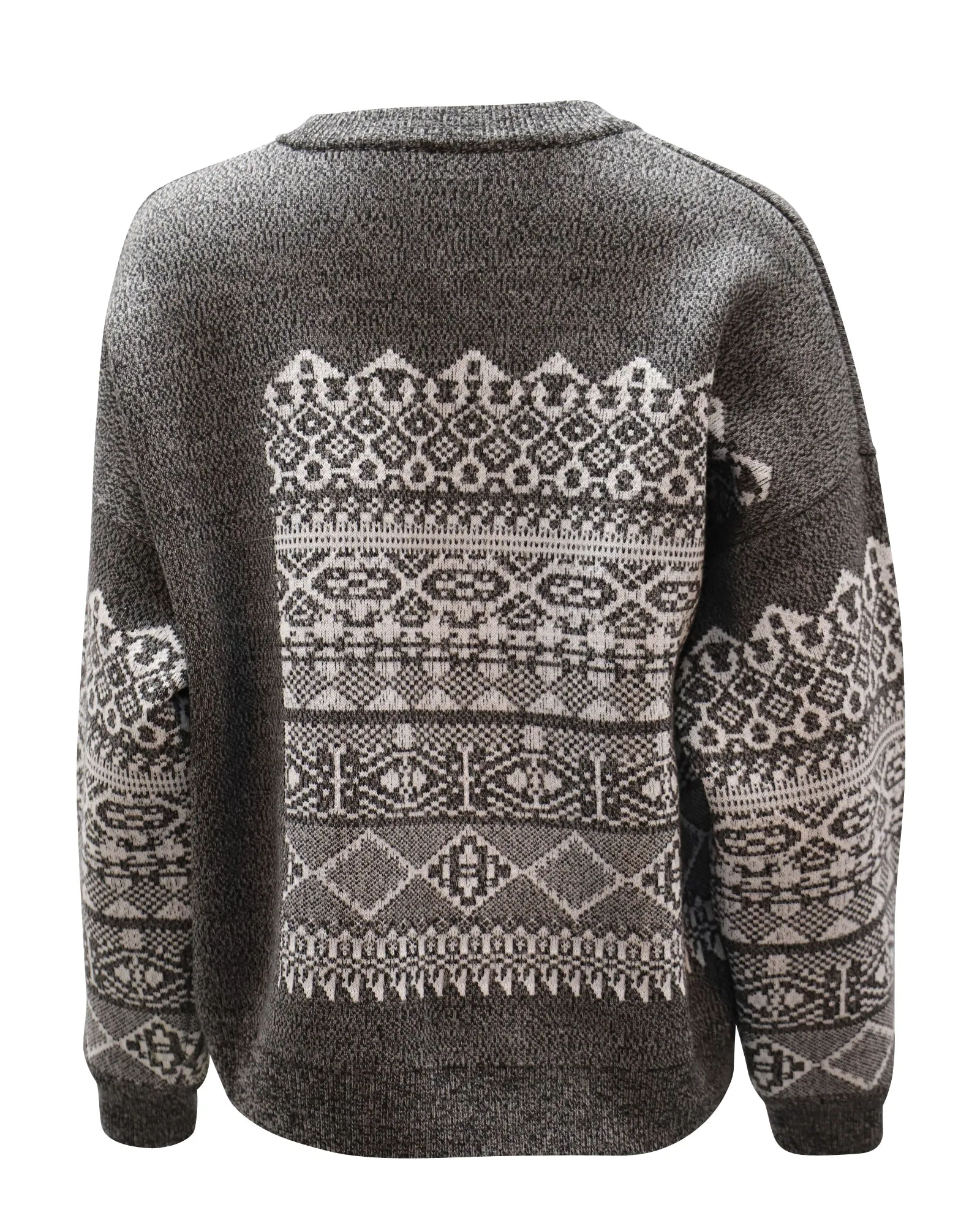 Alexander Wang Fair Isle Sweater in Grey Wool