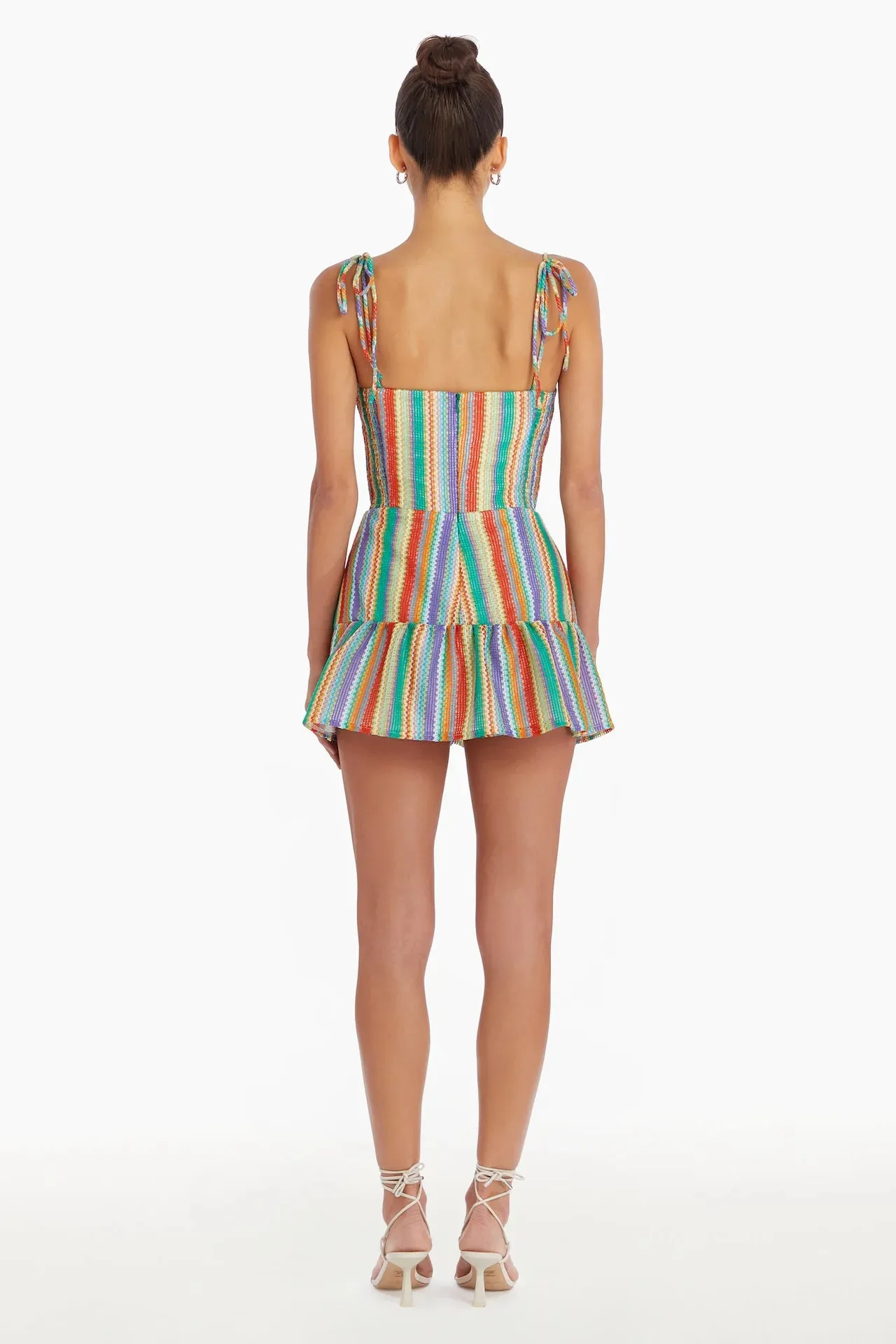 AMANDA UPRICHARD: CHAMPAGNE SKORT ROMPER