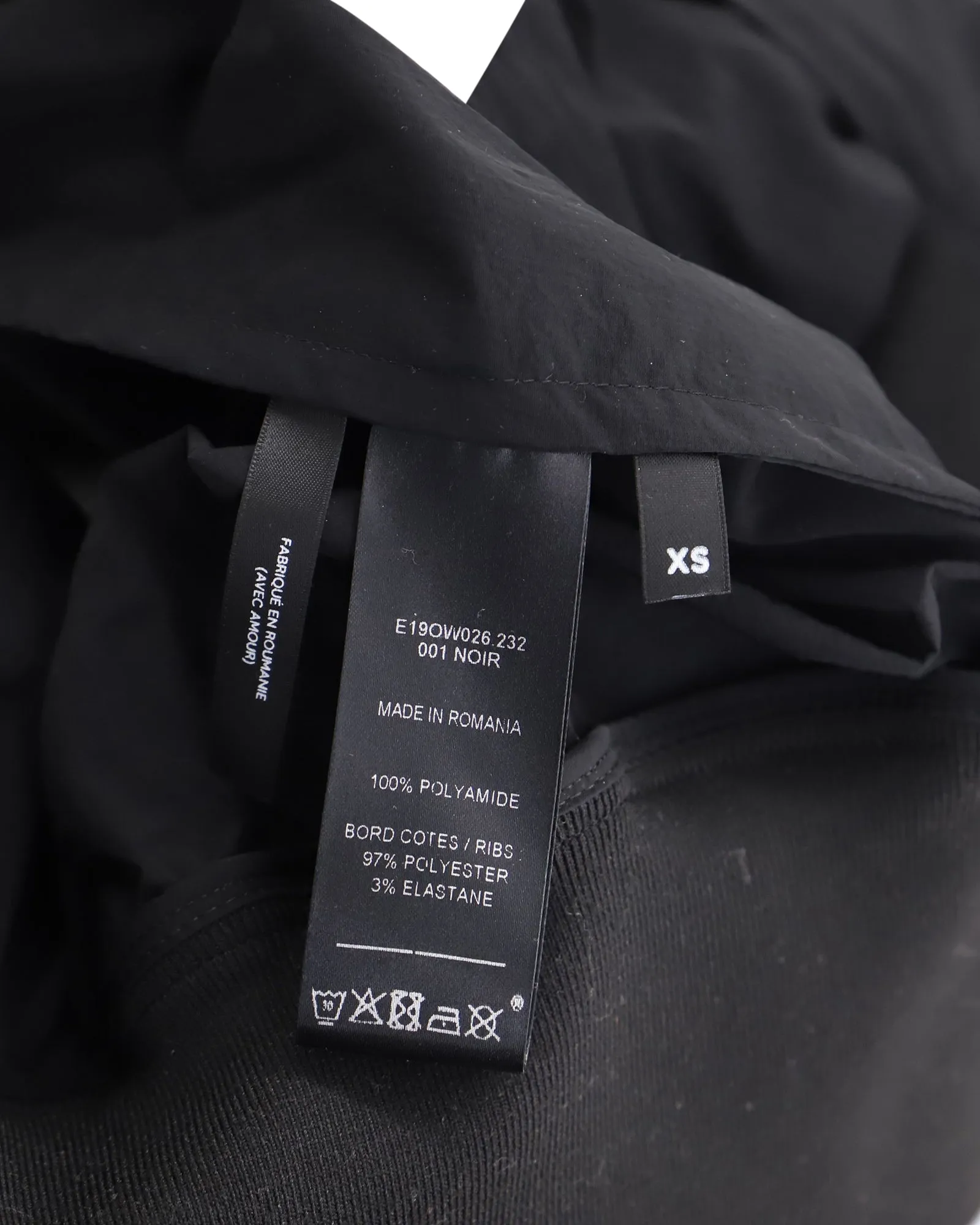 Ami Paris Bomber Jacket in Black Polyamide