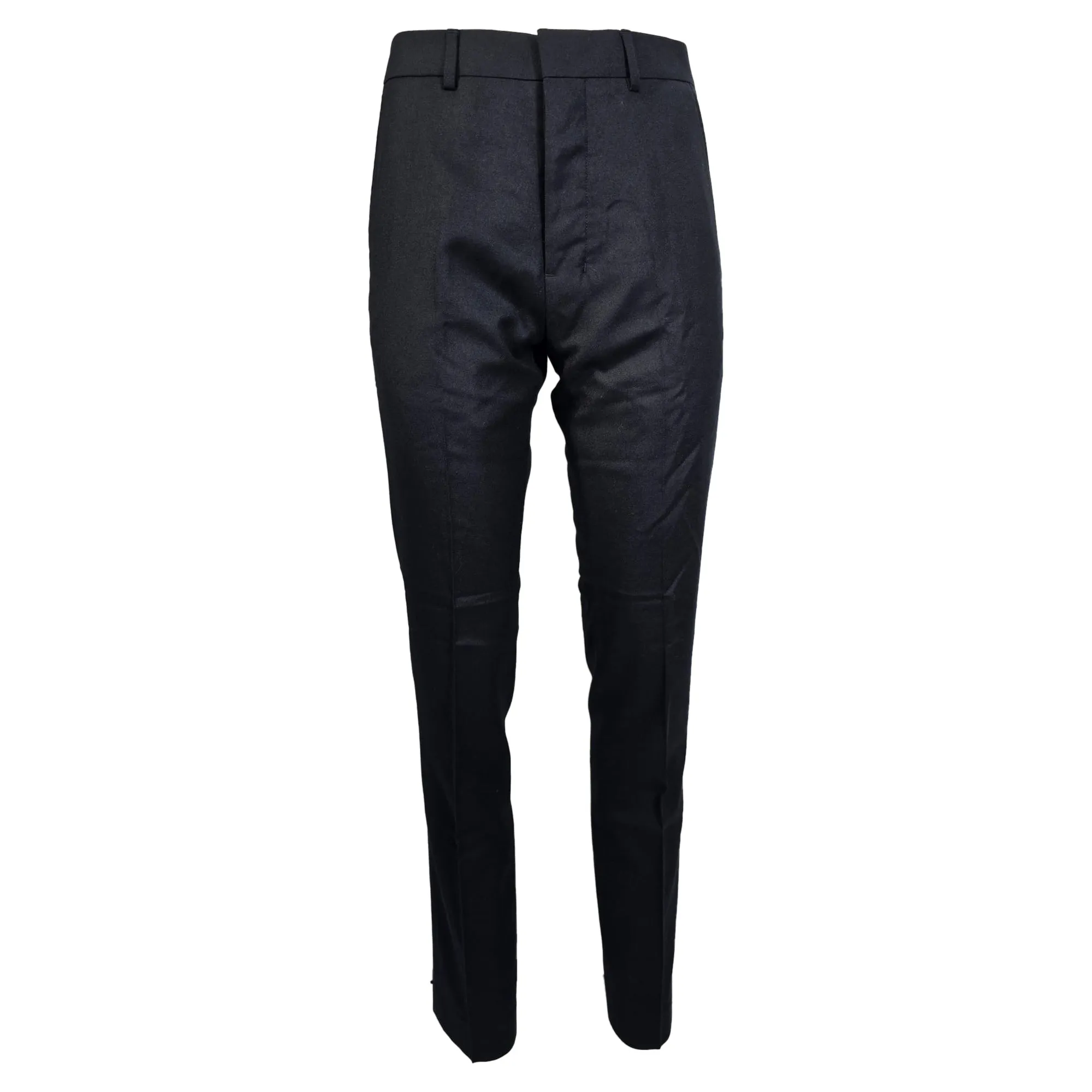 Ami Slim-Fit Trousers in Navy Blue Wool