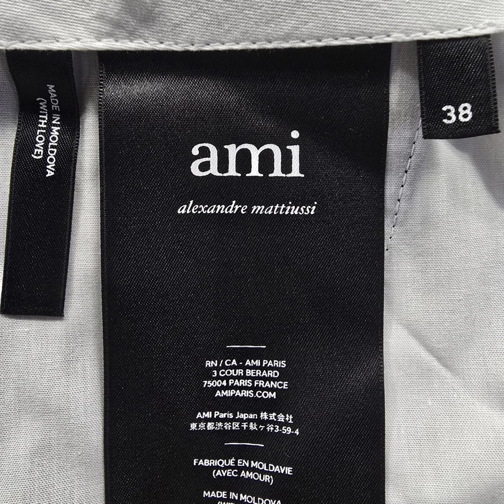 Ami Slim-Fit Trousers in Navy Blue Wool
