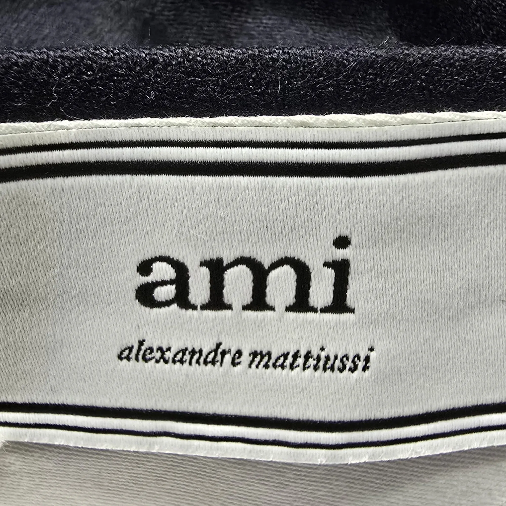 Ami Slim-Fit Trousers in Navy Blue Wool