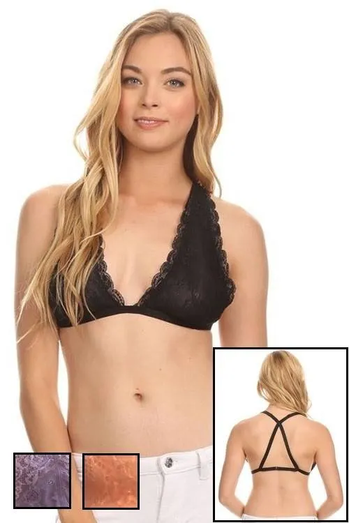 Anemone Halter Style Lace Bralette 3608BR