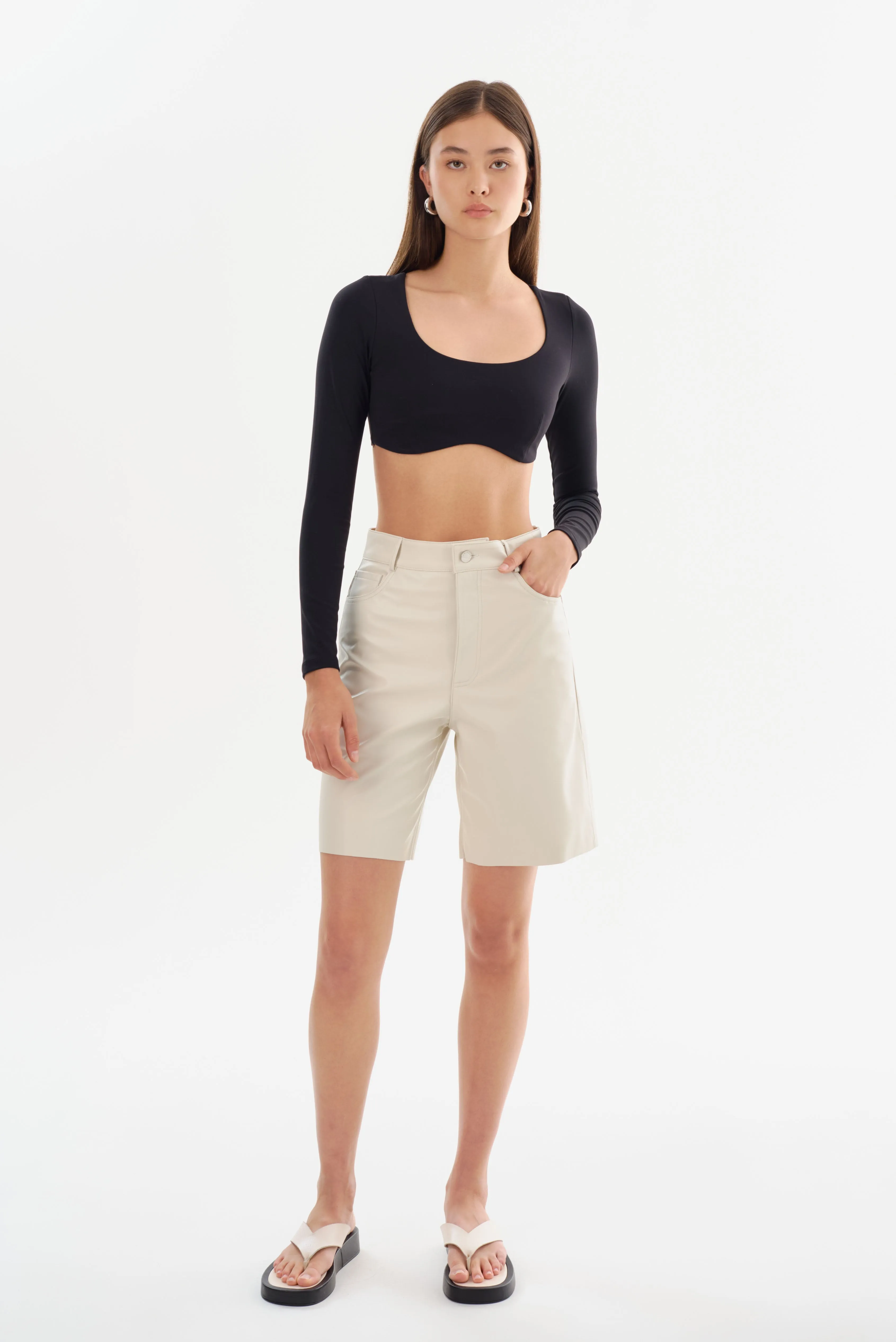 ARAE | Faux Leather Shorts