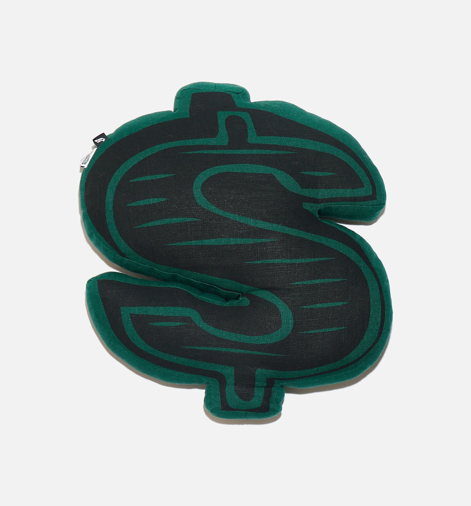 BB Dollar Pillow - Green/Black