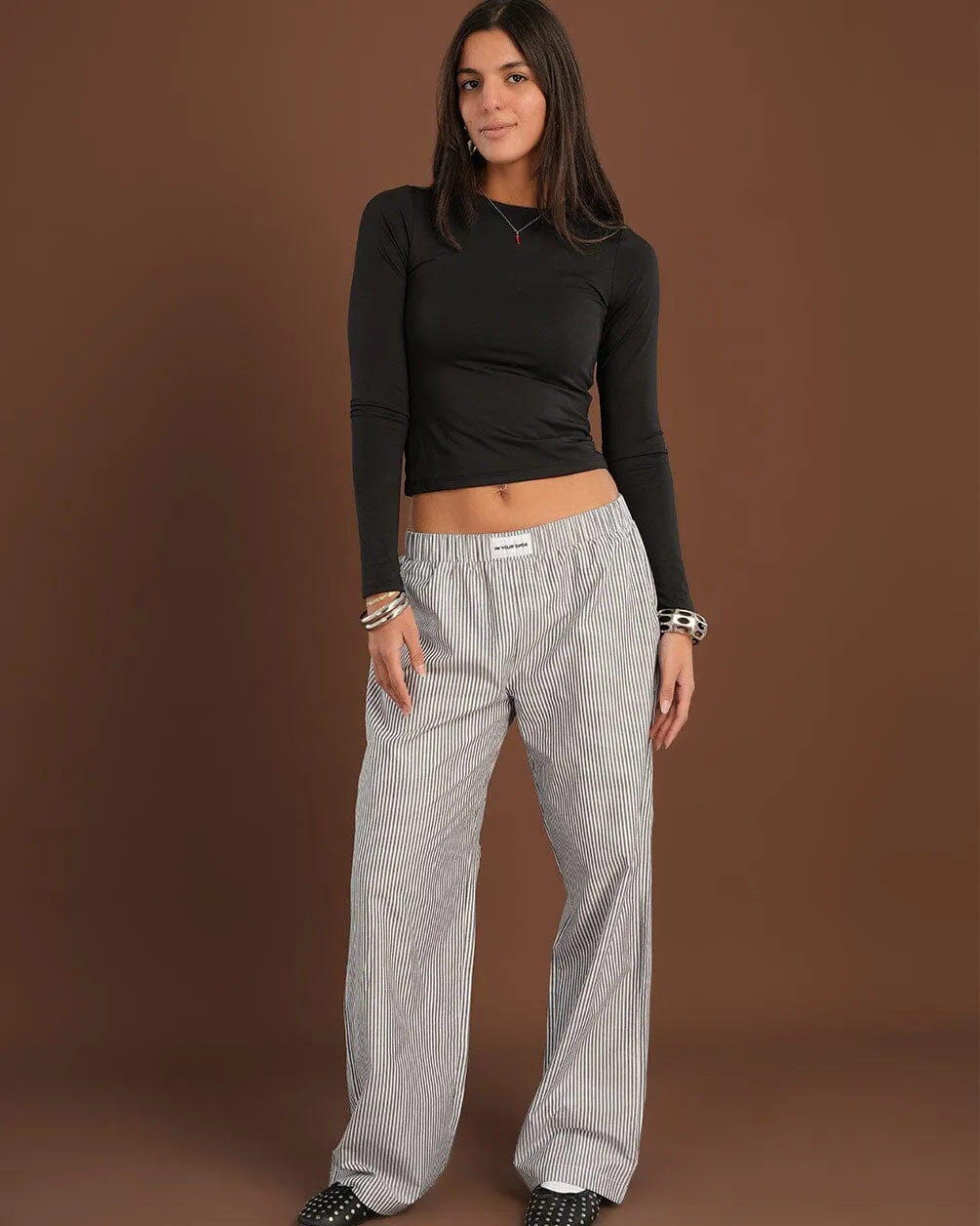 Black Boxer Pants