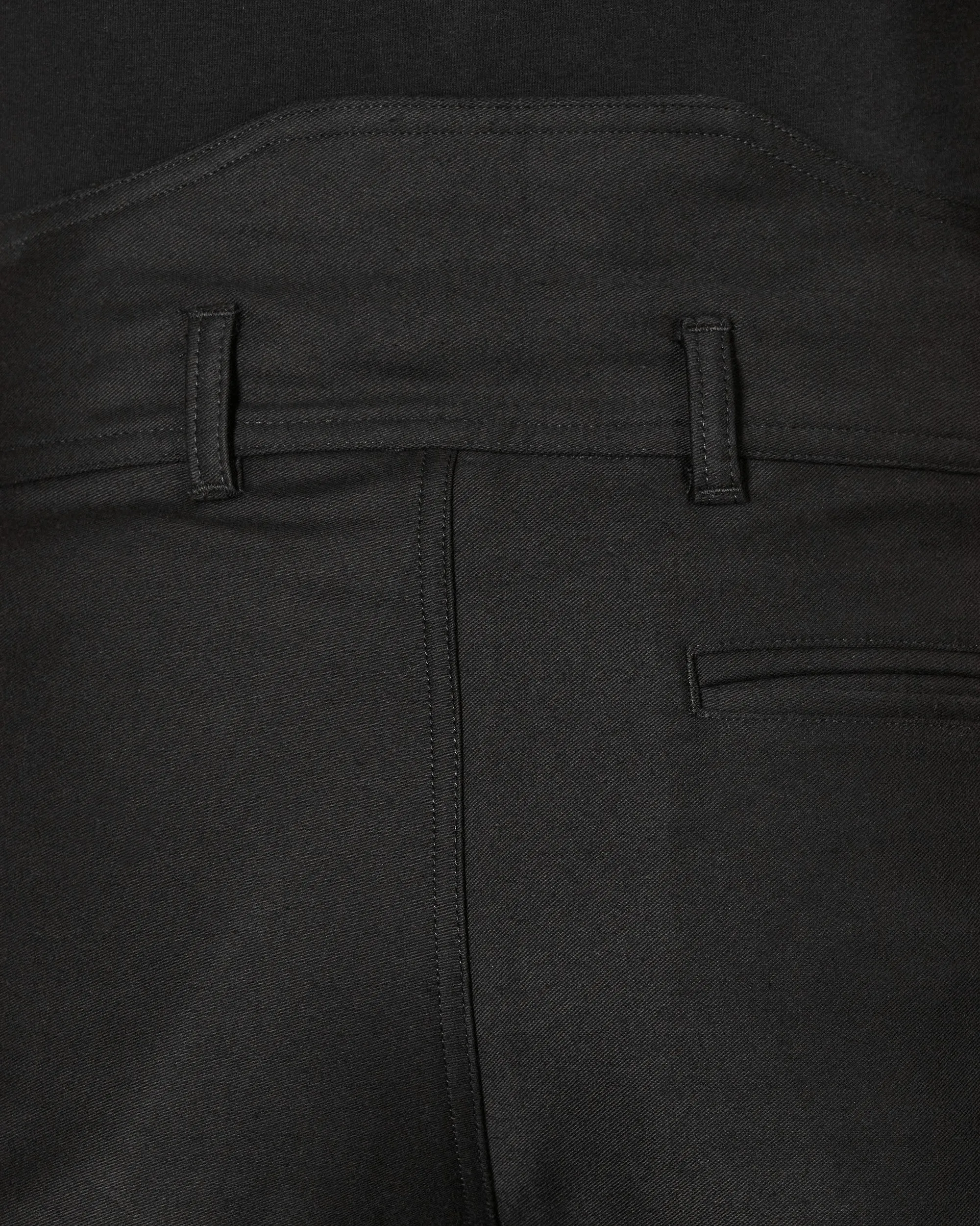 Block Fustian Raised Pants Black