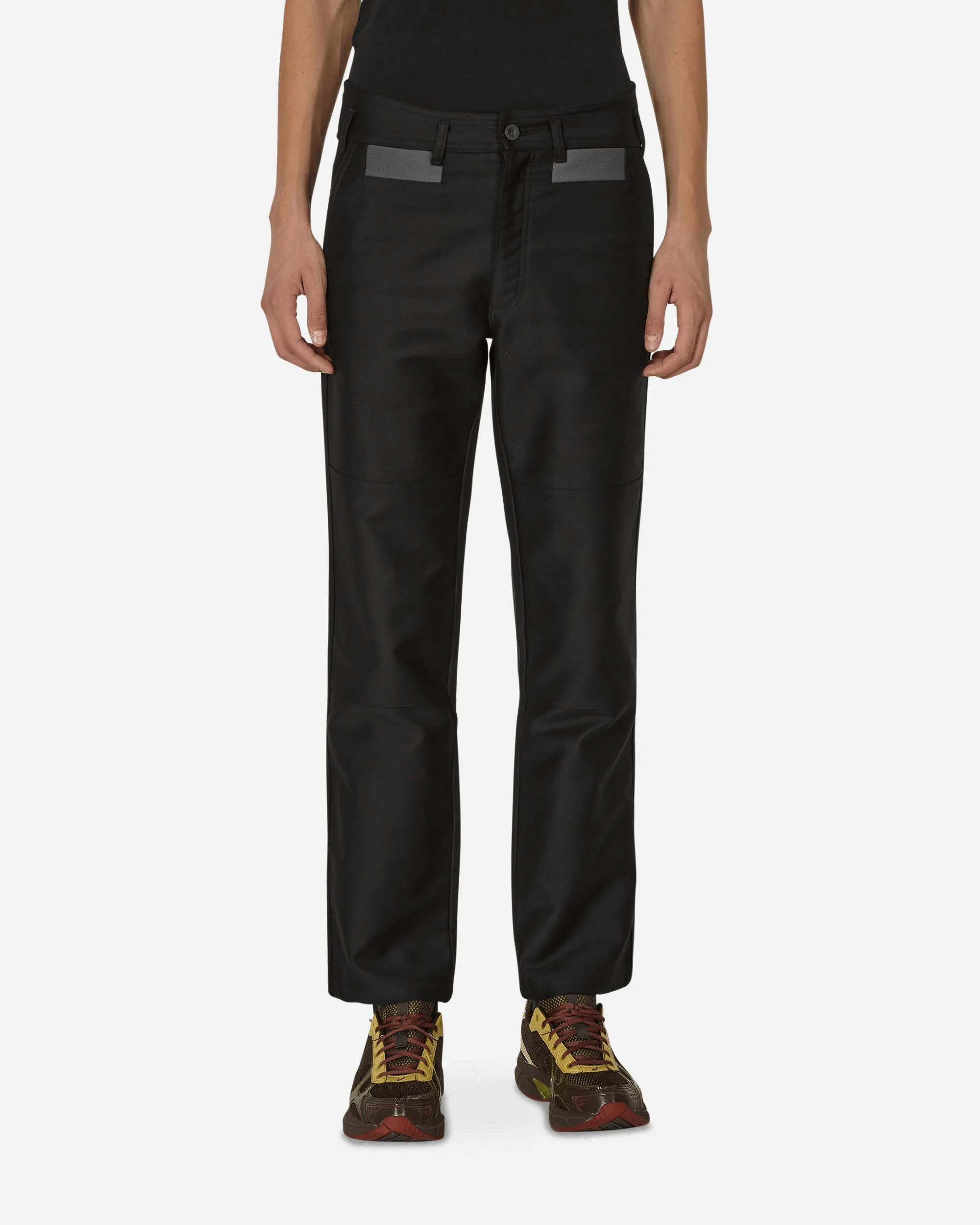 Block Fustian Raised Pants Black