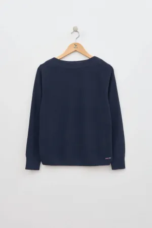 Boatneck Sweater In Marine