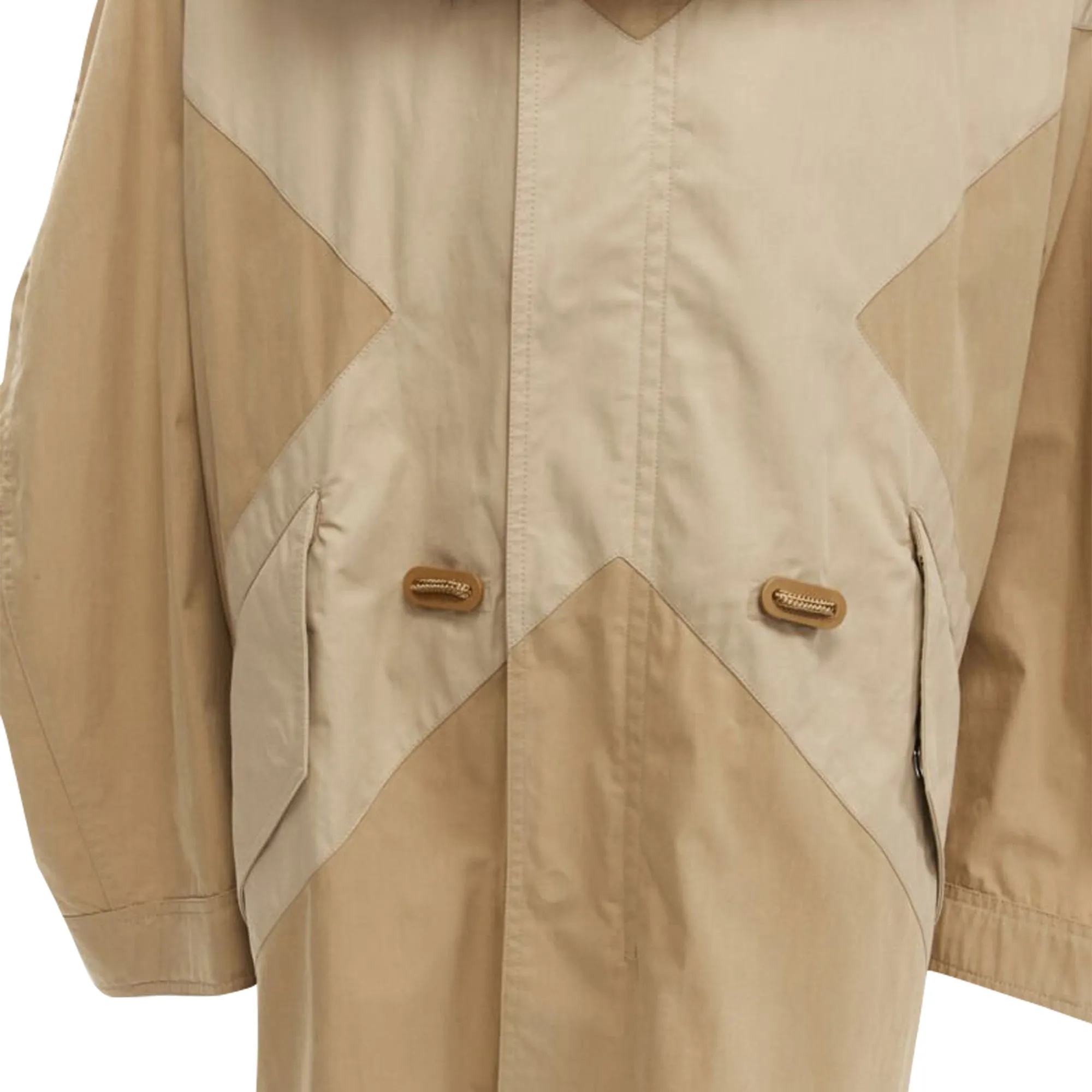 Burberry Riccardo Tisci warm walnut gabardine faux fur anorak