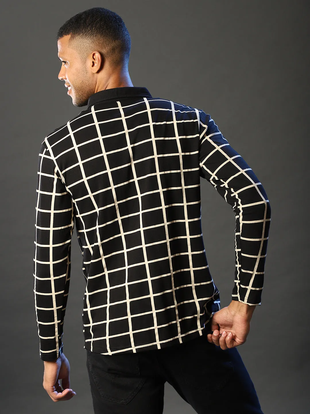Campus Sutra Men Checkered Casual Spread Shirt
