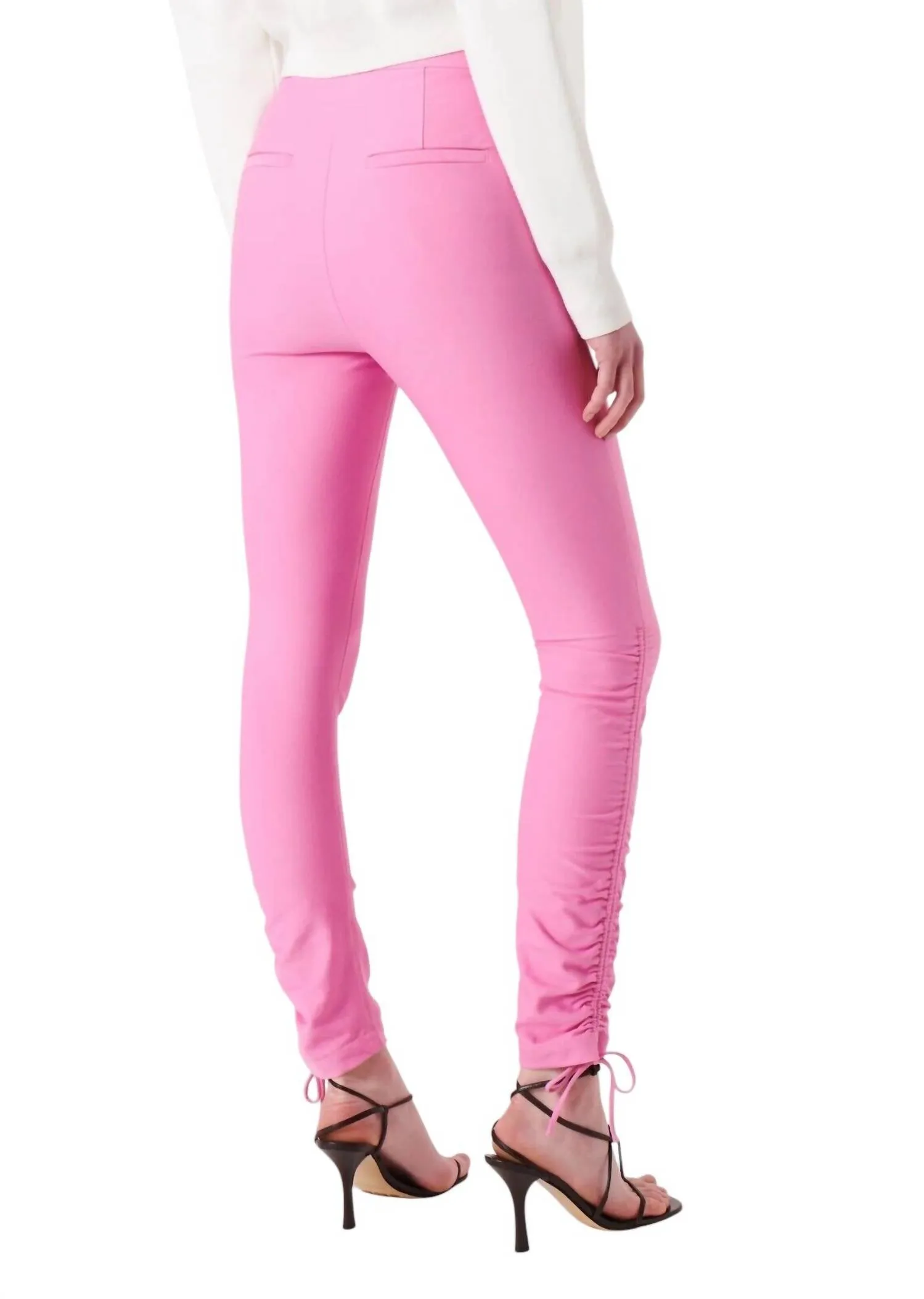 Camryn Ruched Pants In Pink