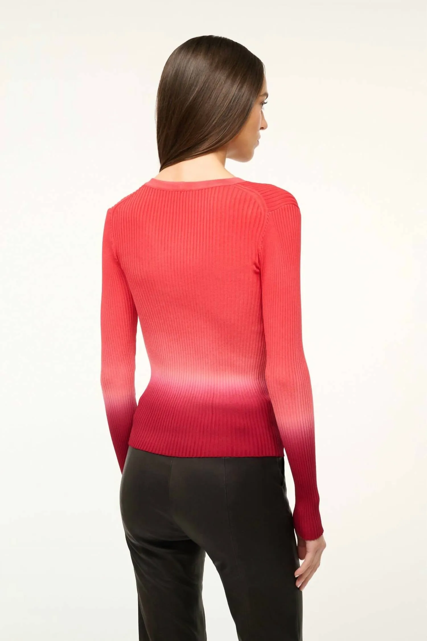 Cargo Women Sweater In Dusk Dip Dye Red