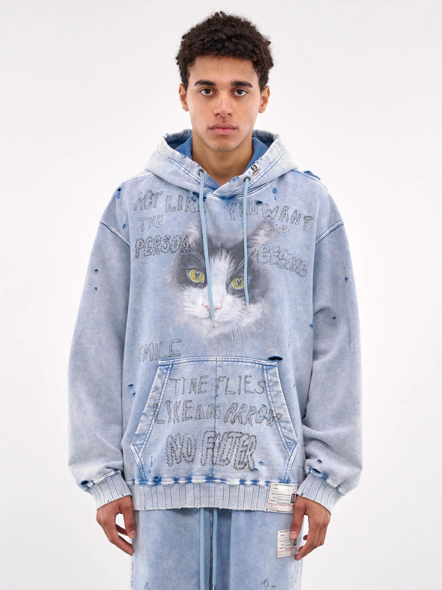 Cat Graphic Hoodie (A14HD542-BLUE)