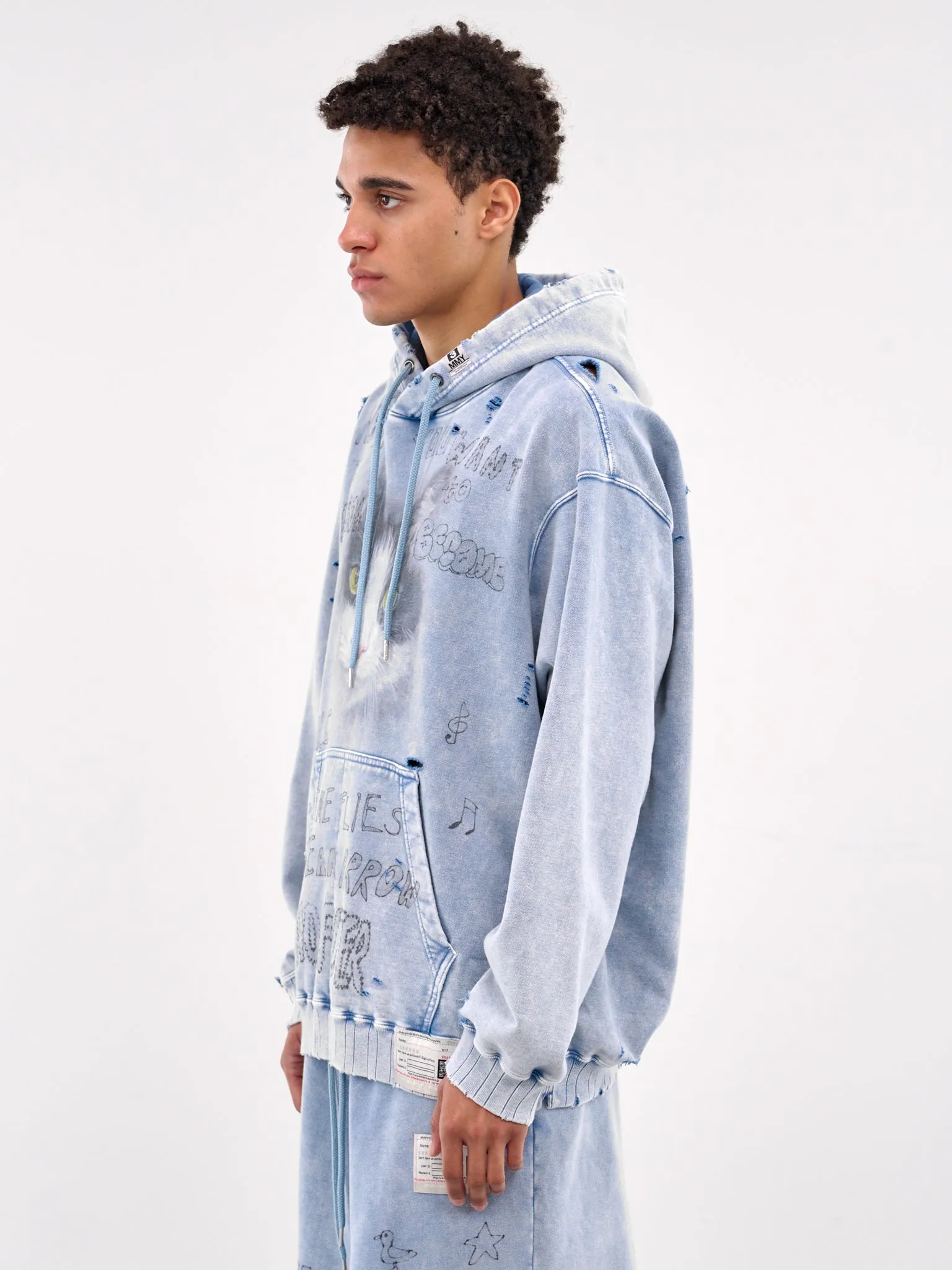 Cat Graphic Hoodie (A14HD542-BLUE)