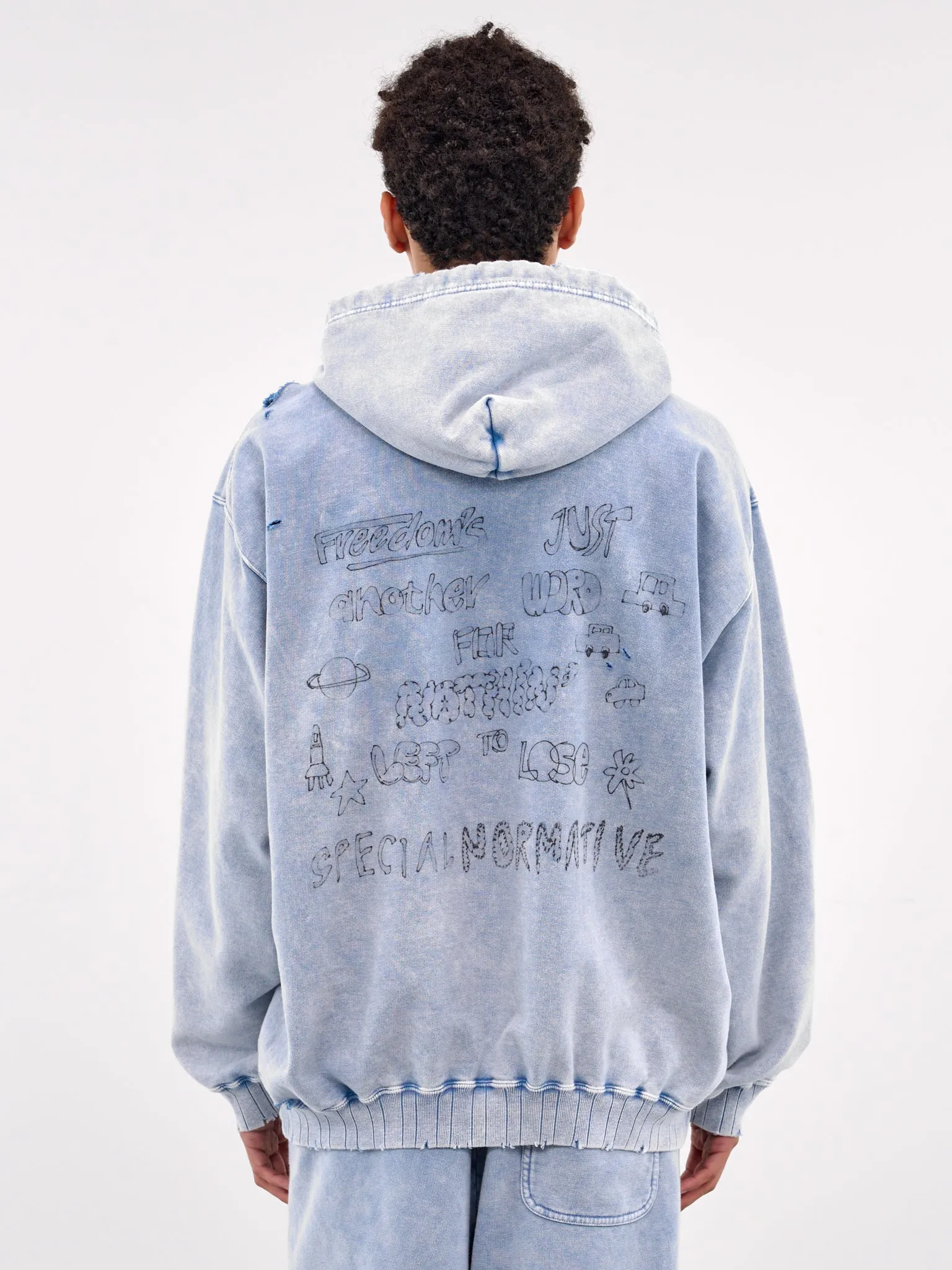 Cat Graphic Hoodie (A14HD542-BLUE)