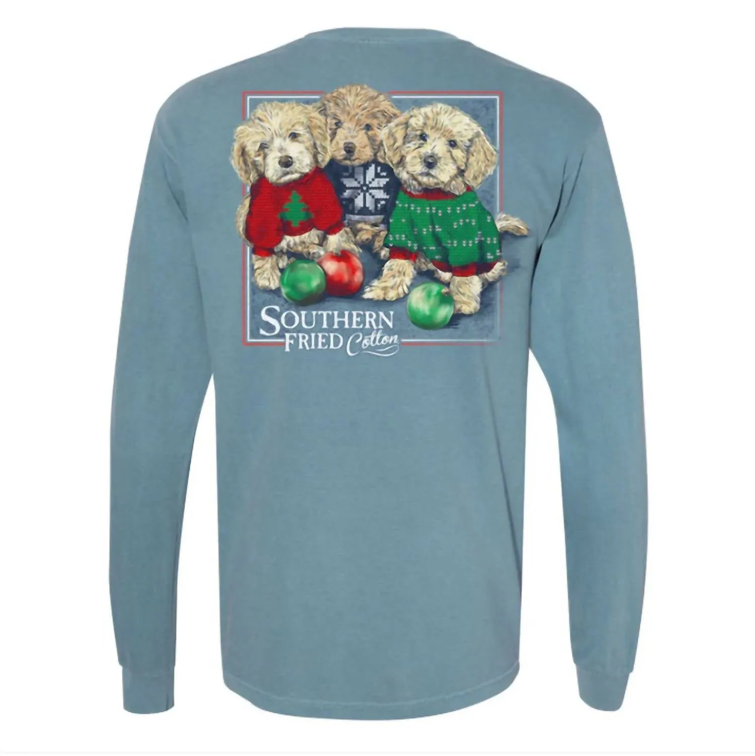 Christmas Sweaters Long Sleeve Tee In Ice Blue