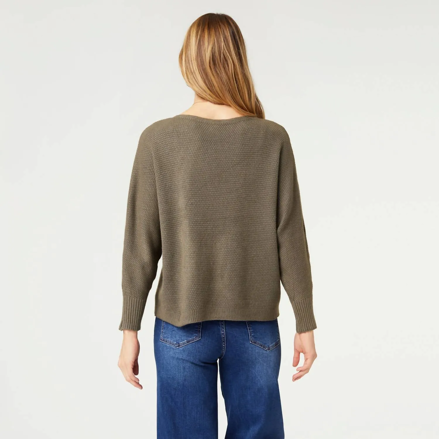 Ciana Pullover Sweater In Olive Night