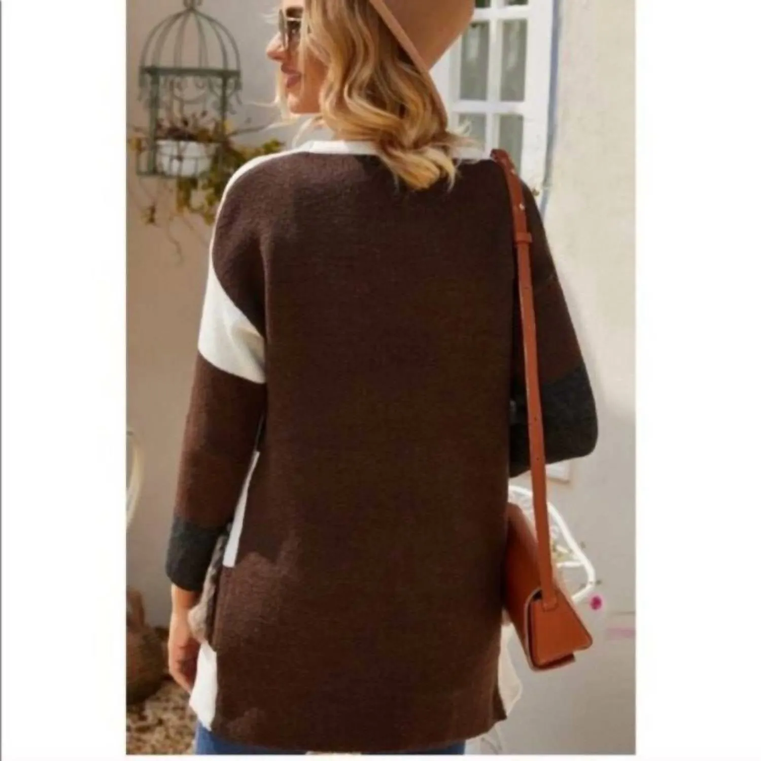 Color Block Cardigan In Multi