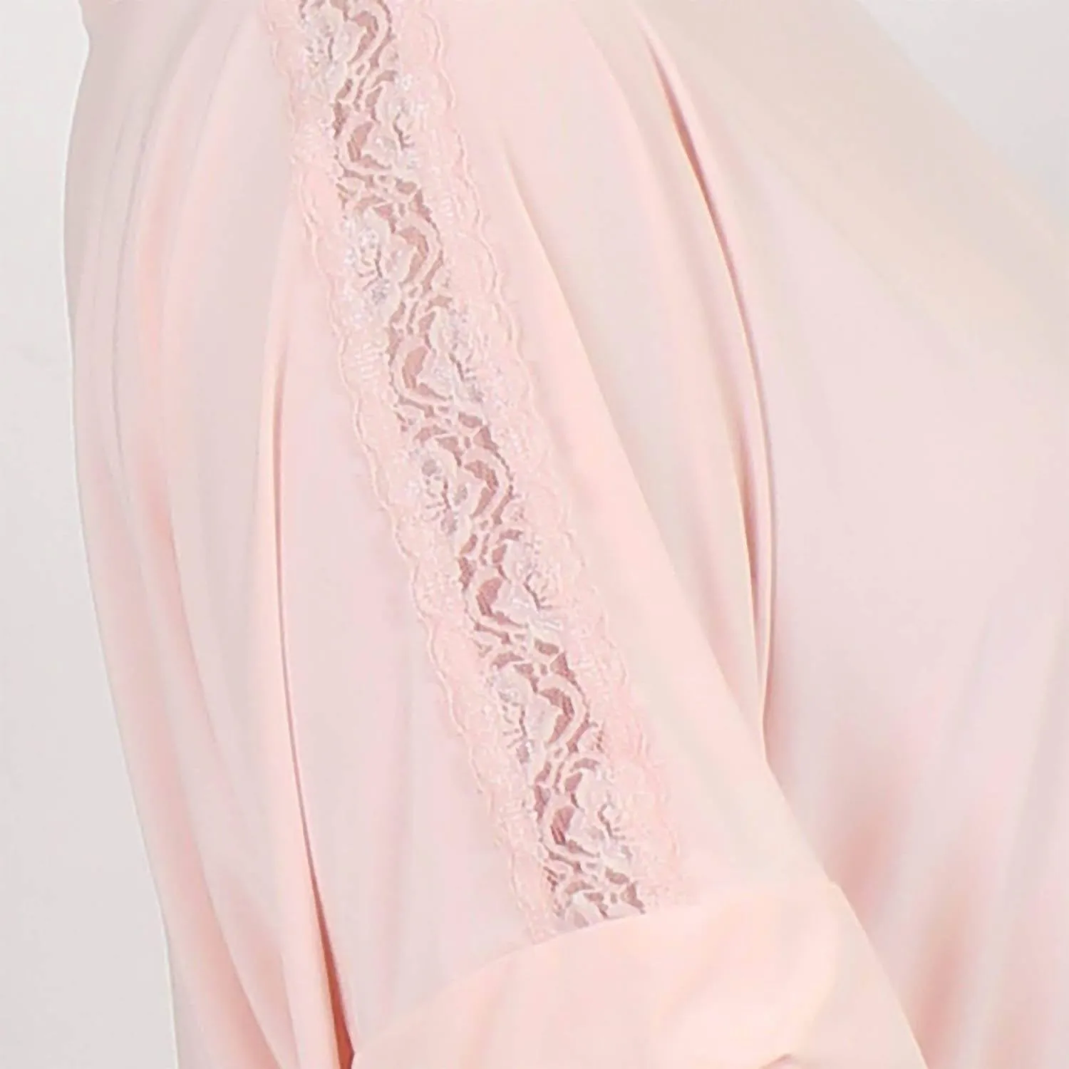 Cooling Kimono Pajama Gown In Iced Rose