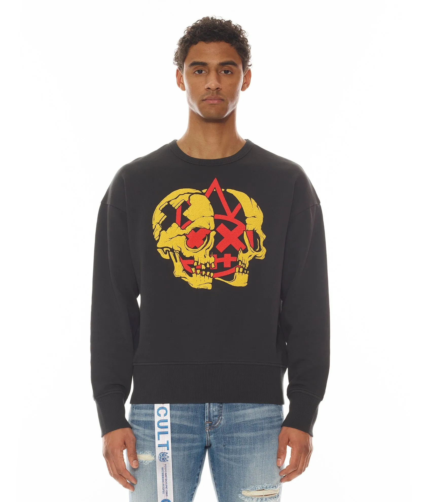 Crew Neck Fleece In Black