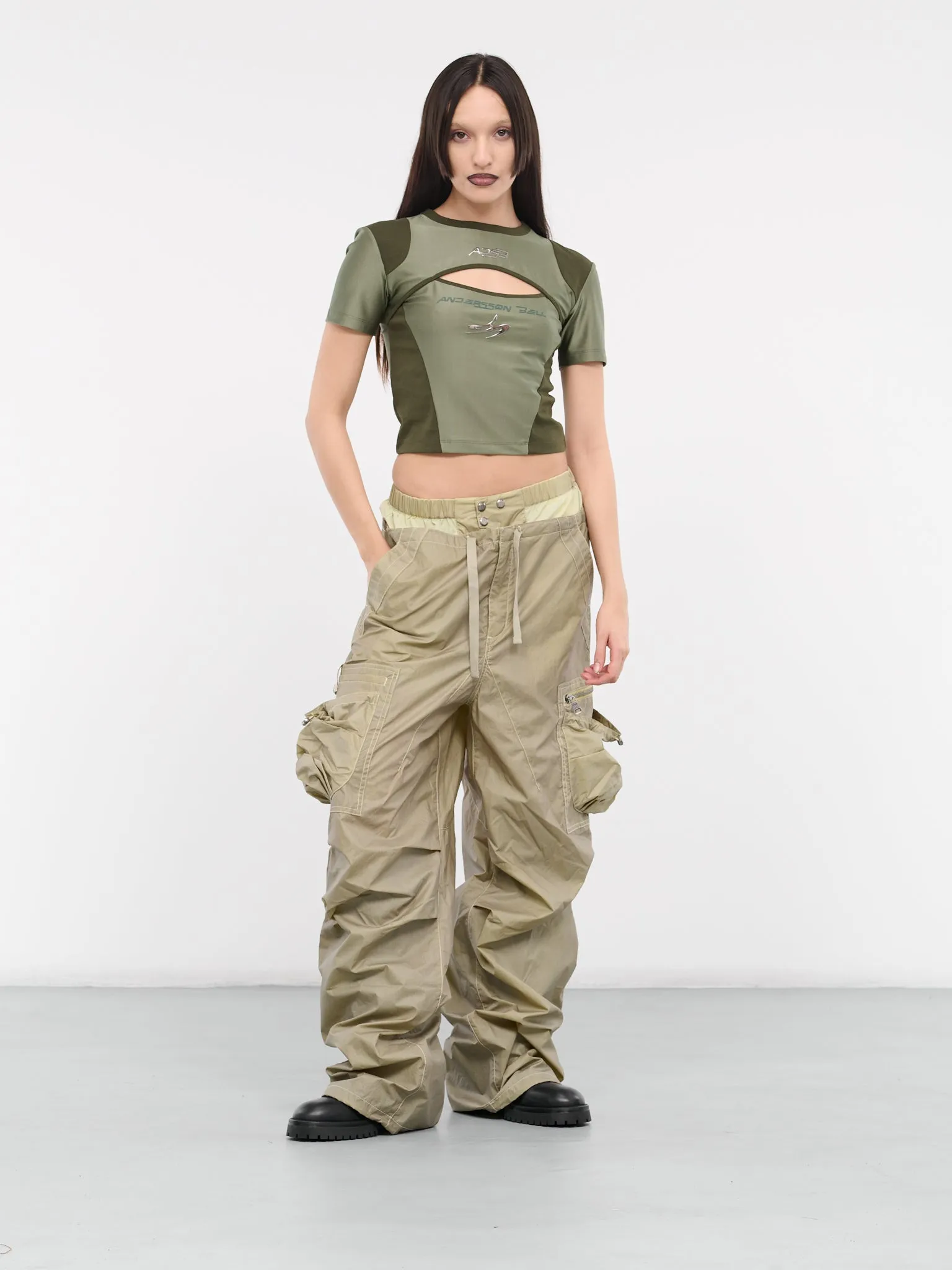 Cut-Out Racing Tee (ATB1097W-KHAKI)