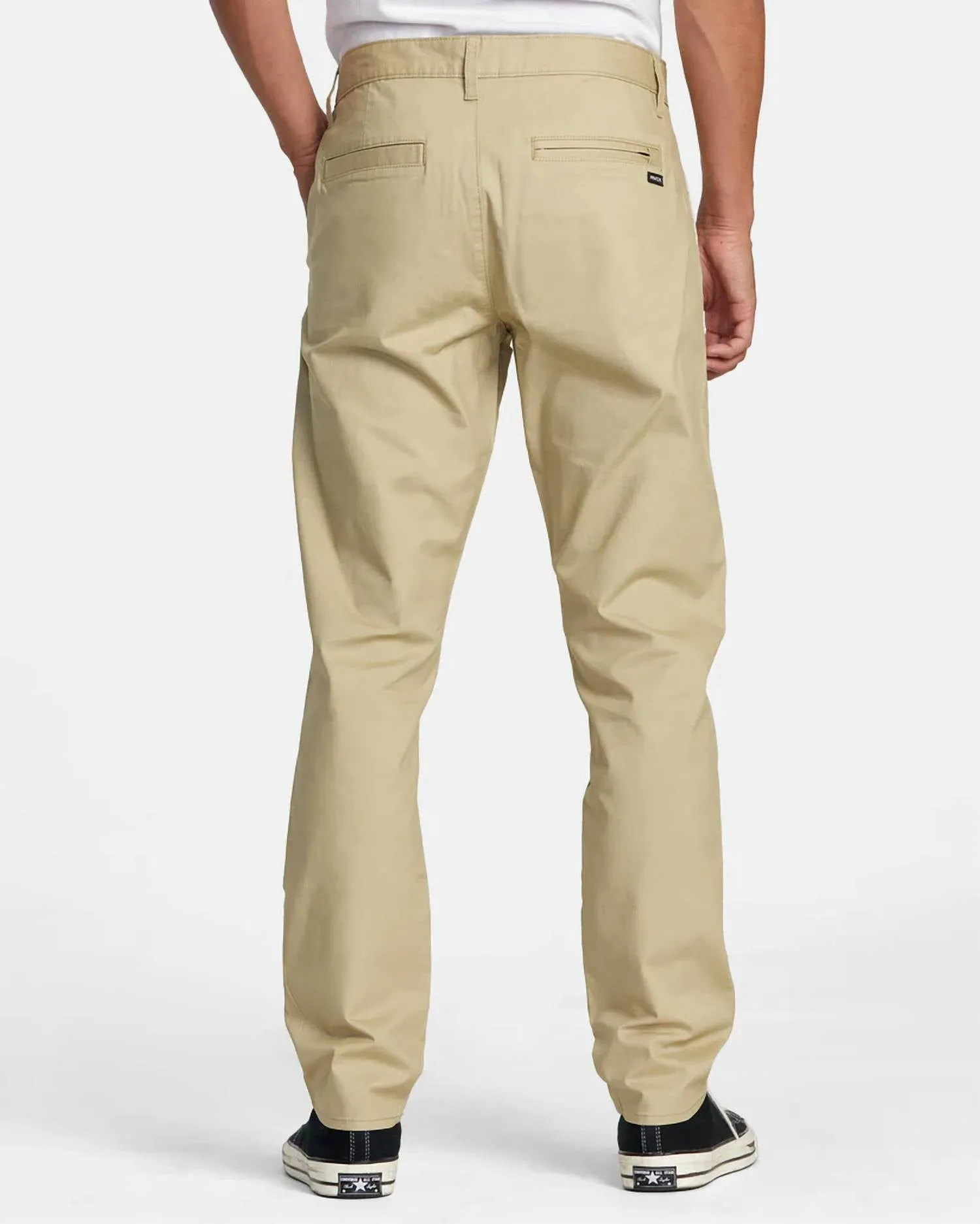 Dagger Slim Straight Fit Chino Pants In Khaki