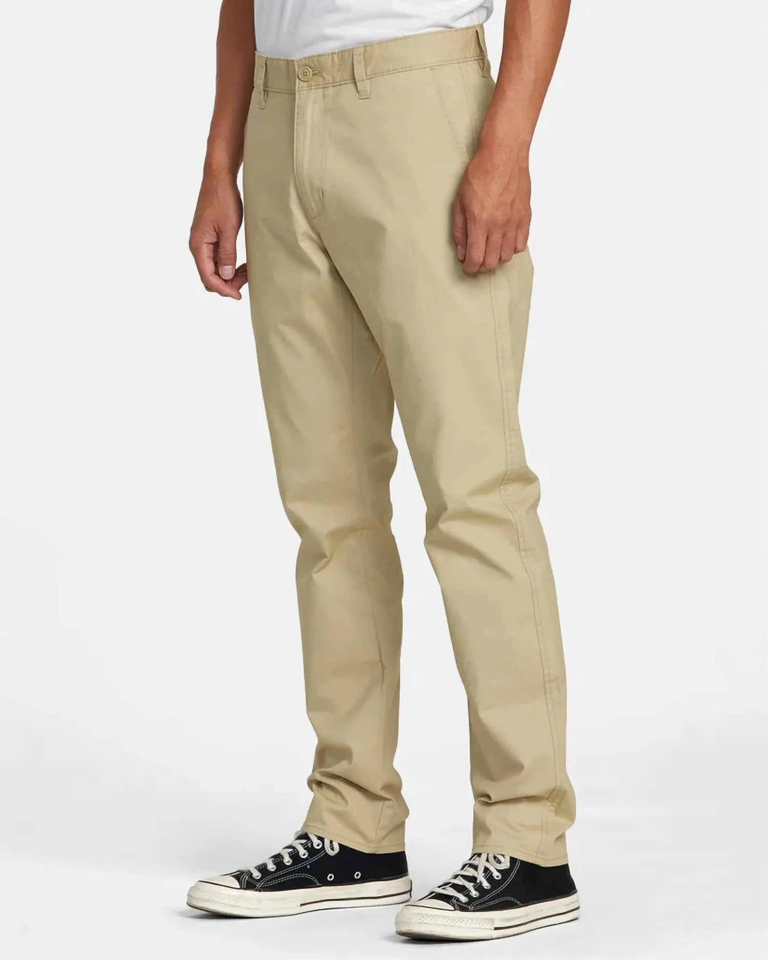Dagger Slim Straight Fit Chino Pants In Khaki
