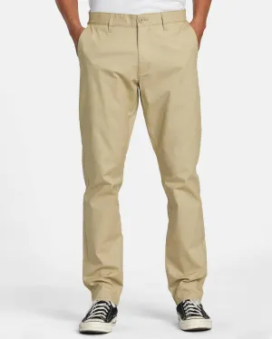 Dagger Slim Straight Fit Chino Pants In Khaki