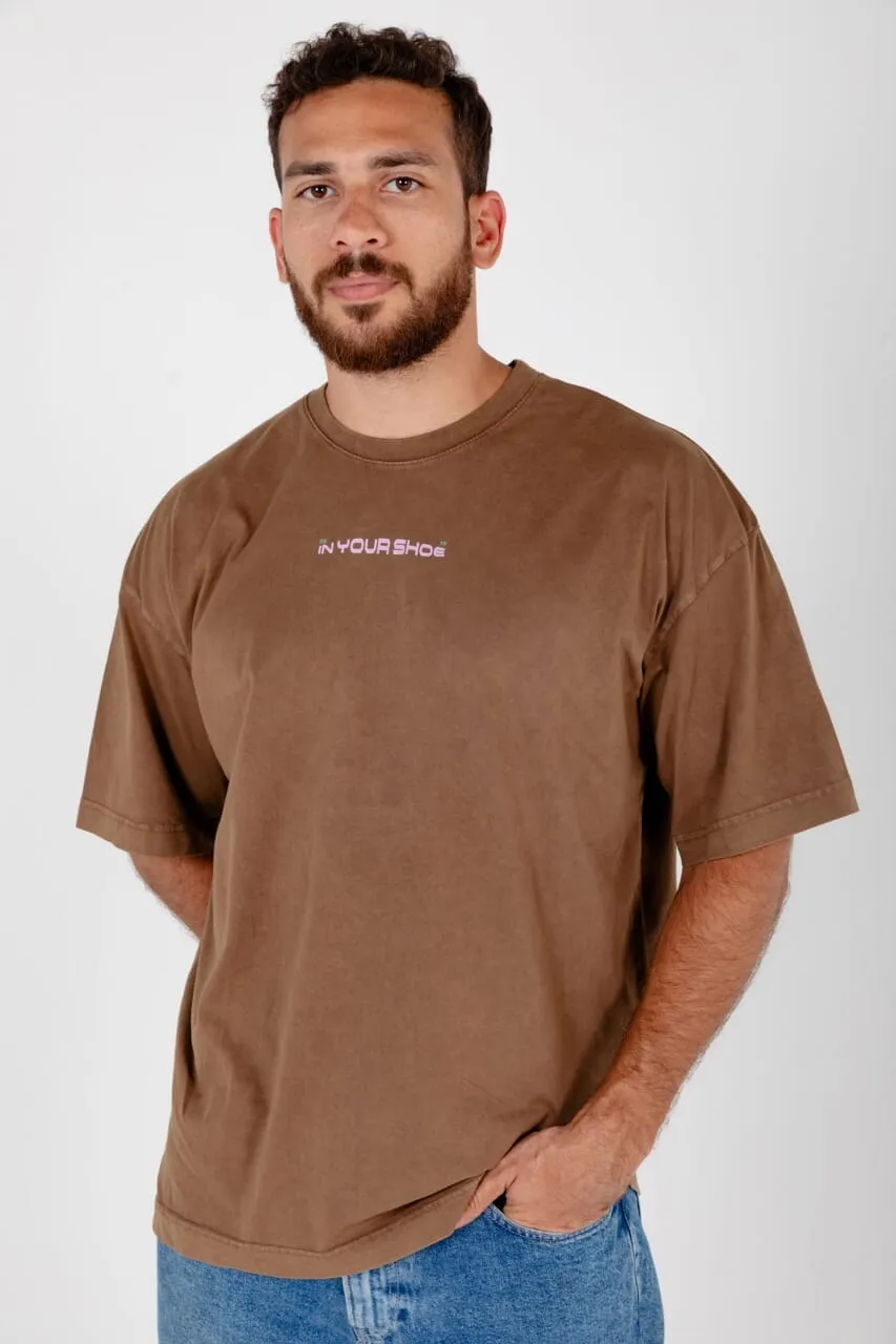 Damned Association Acid Washed Oversized Tee