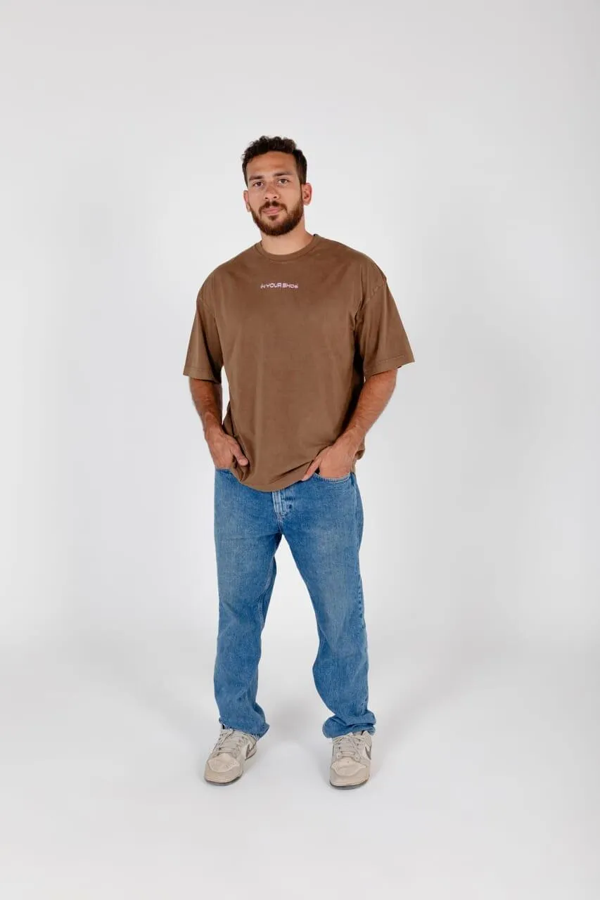 Damned Association Acid Washed Oversized Tee