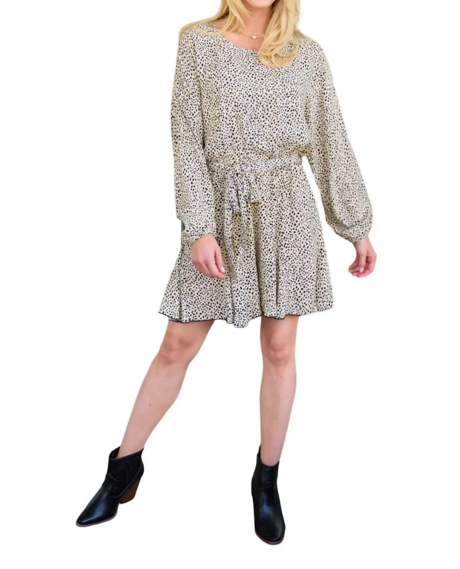 Days Go By Spotted Romper In Animal Print
