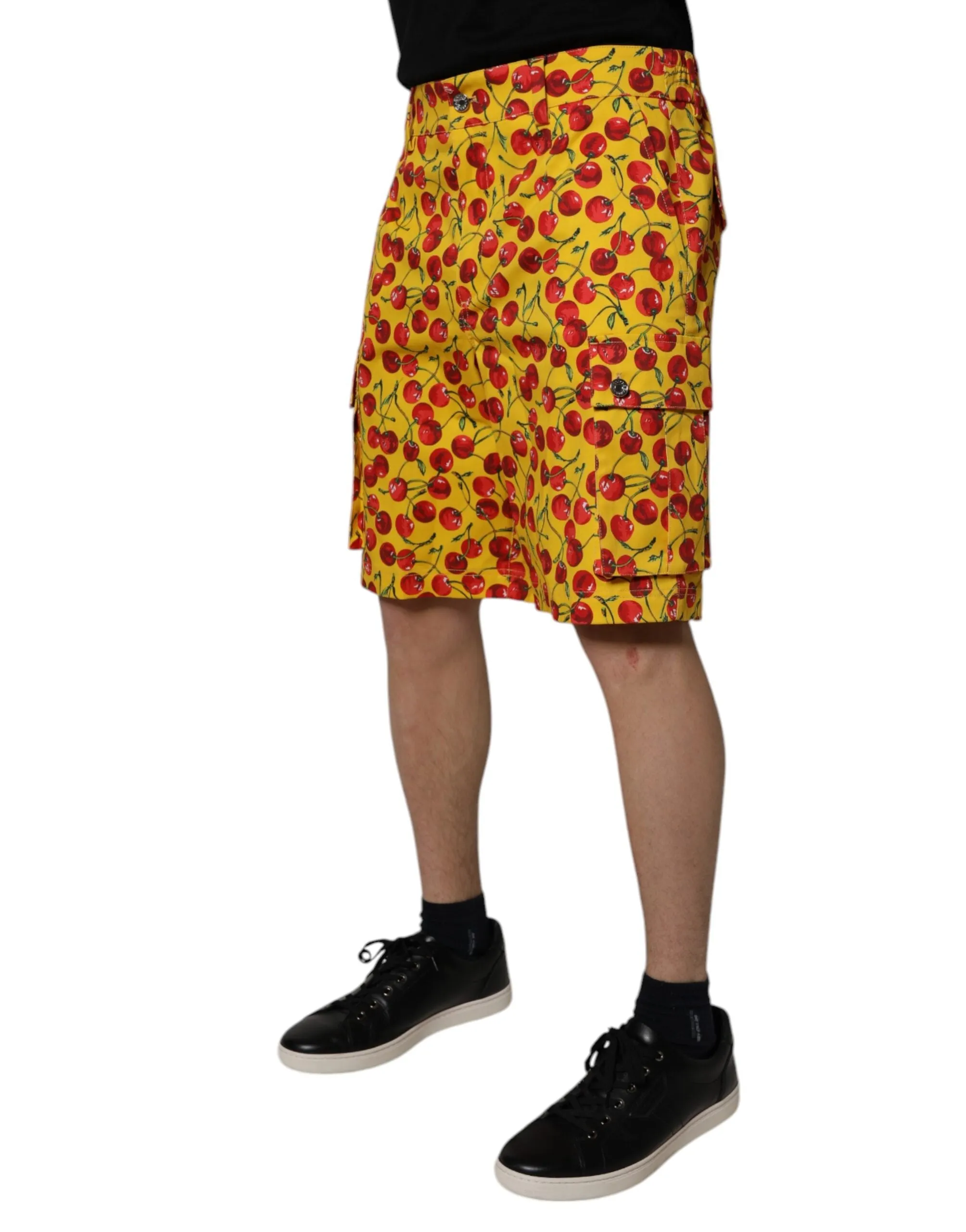 Dolce & Gabbana Cherry Print Cotton Men Bermuda Men's Shorts