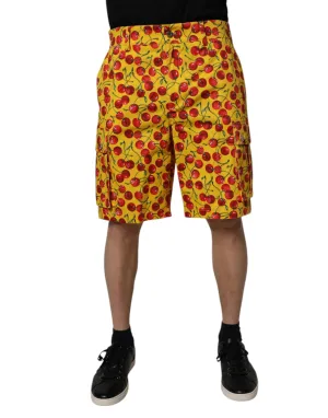 Dolce & Gabbana Cherry Print Cotton Men Bermuda Men's Shorts