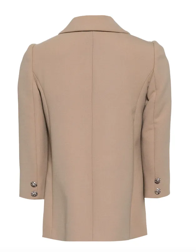Dolce & Gabbana embellished-button virgin-wool jacket
