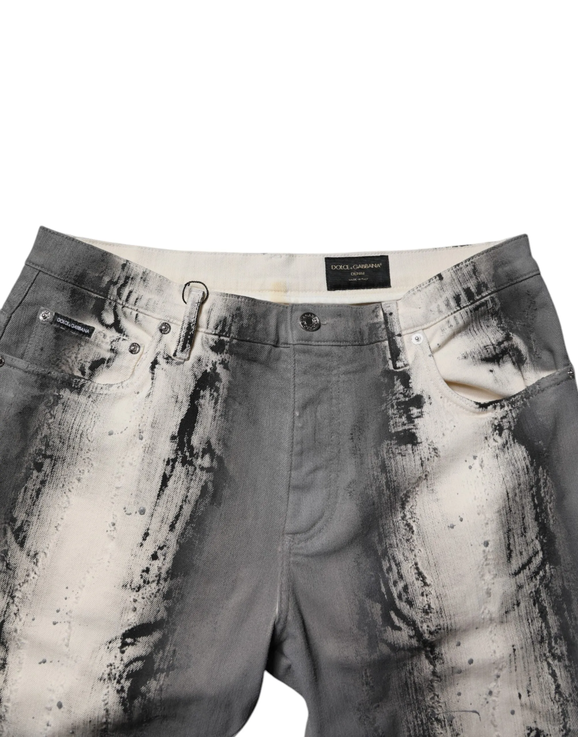 Dolce & Gabbana Tie Dye Cotton Skinny Men blue Men's Jeans