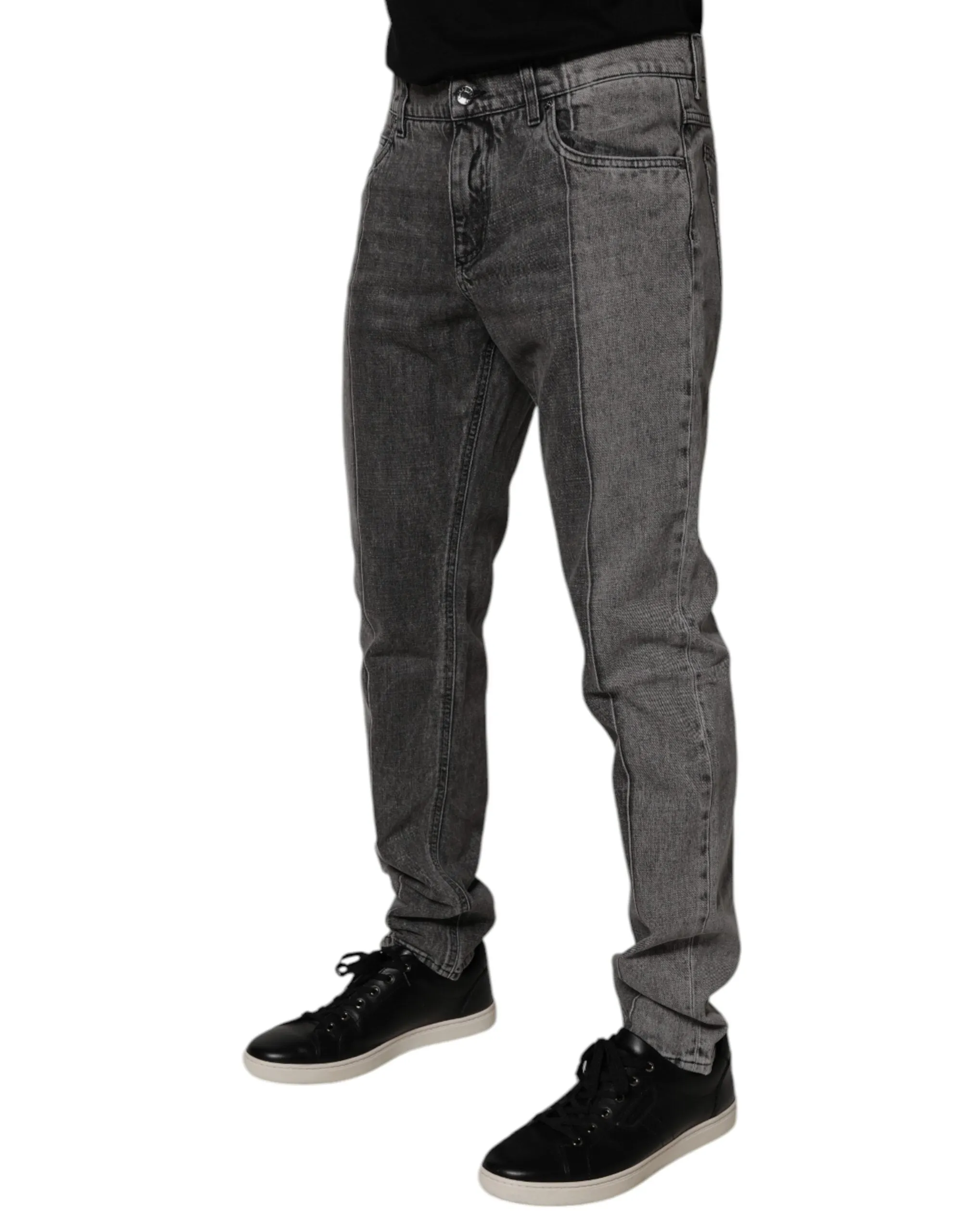 Dolce & Gabbana Two Tone Cotton blue Men's Jeans