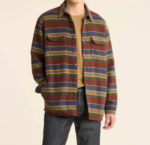 Doublesoft Striped Driftwood Shirt In Rust Yakima Stripe