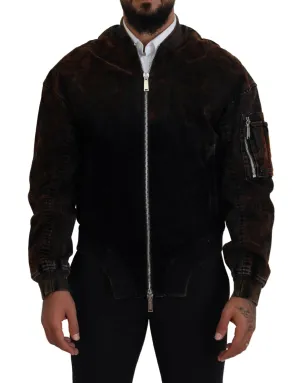 Dsqua²  Cotton Bomber Zipper Pocket Sleeves Men's Jacket