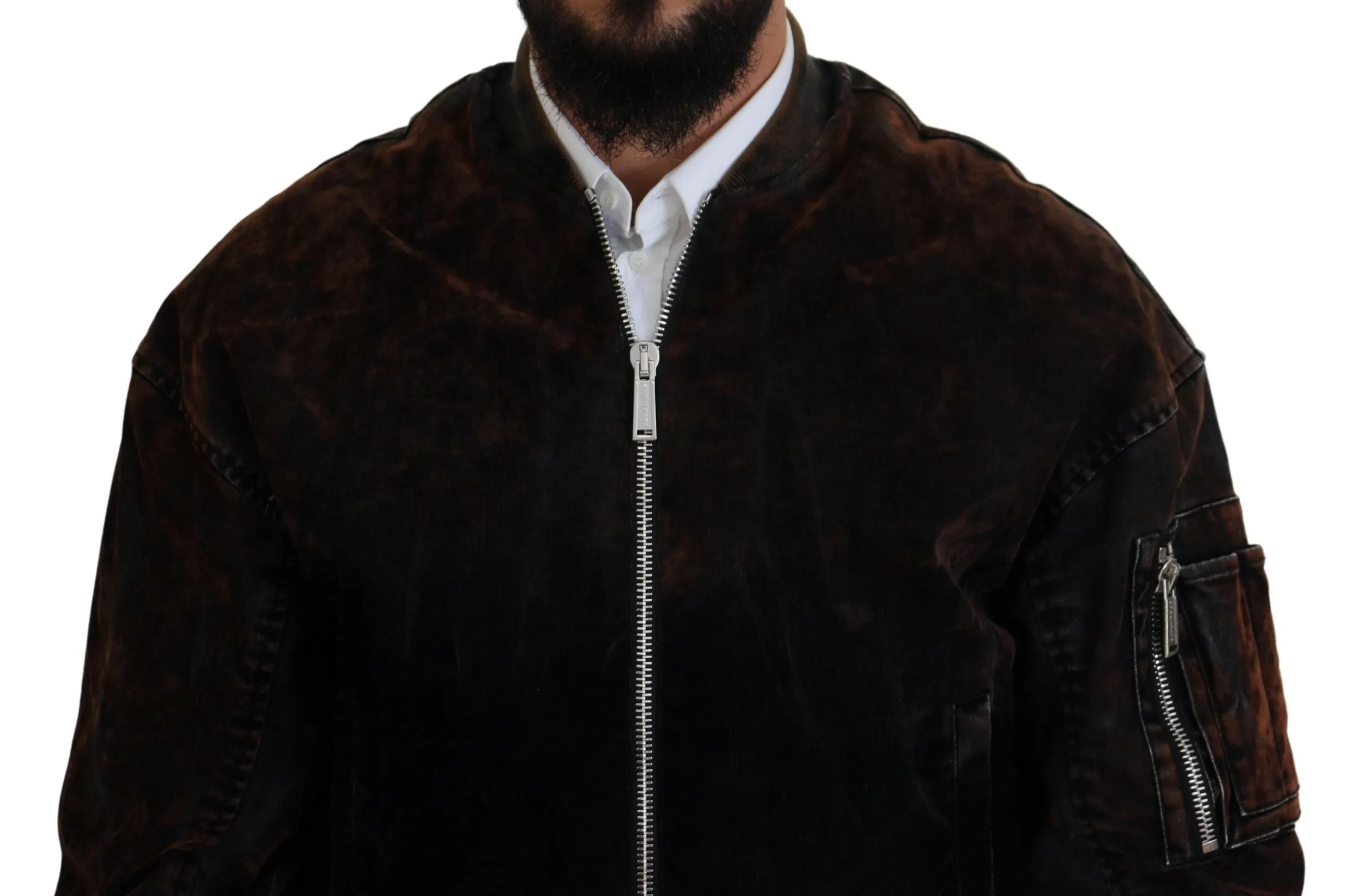 Dsqua²  Cotton Bomber Zipper Pocket Sleeves Men's Jacket